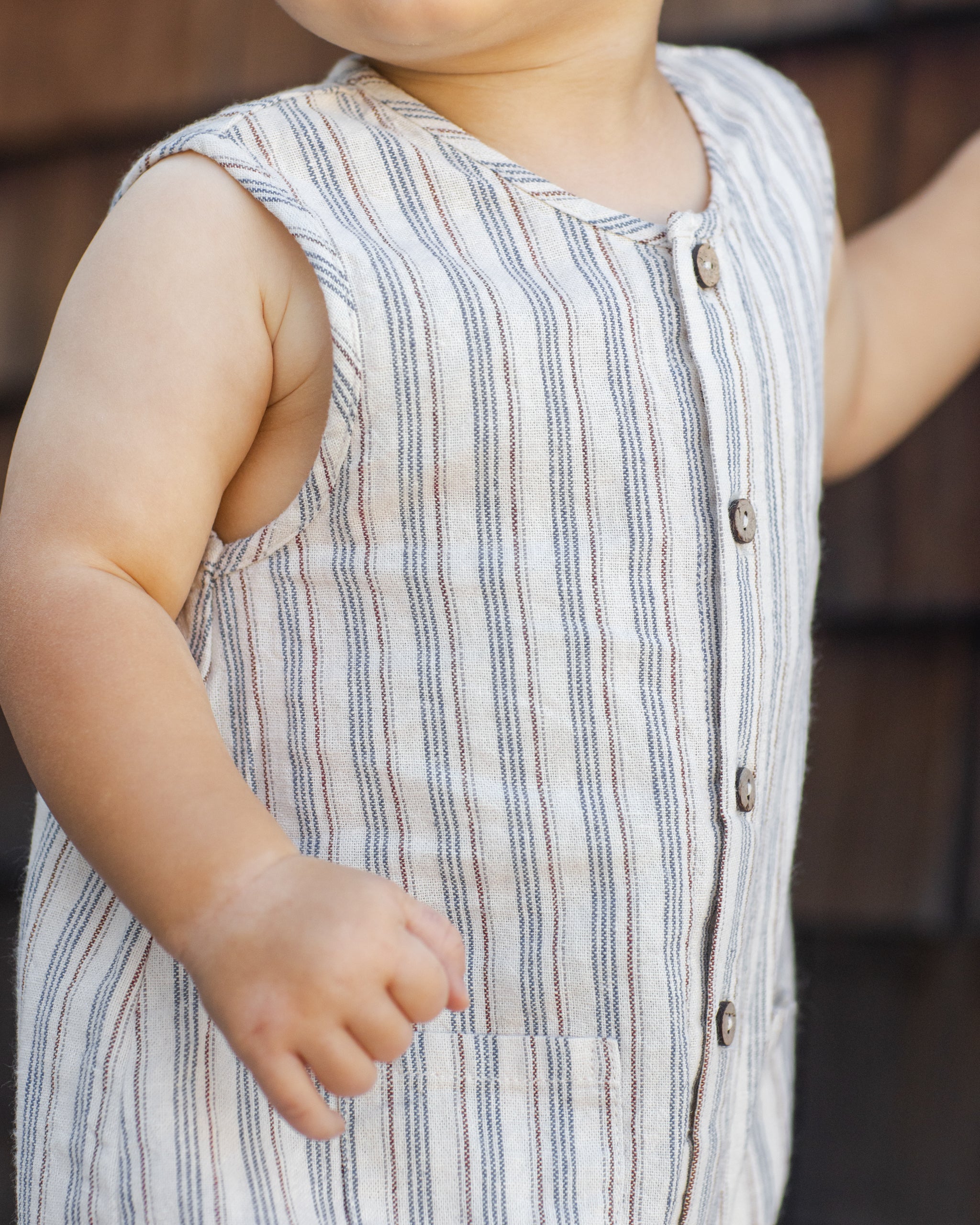 Rylee + Cru Woven Jumpsuit - Nautical Stripe