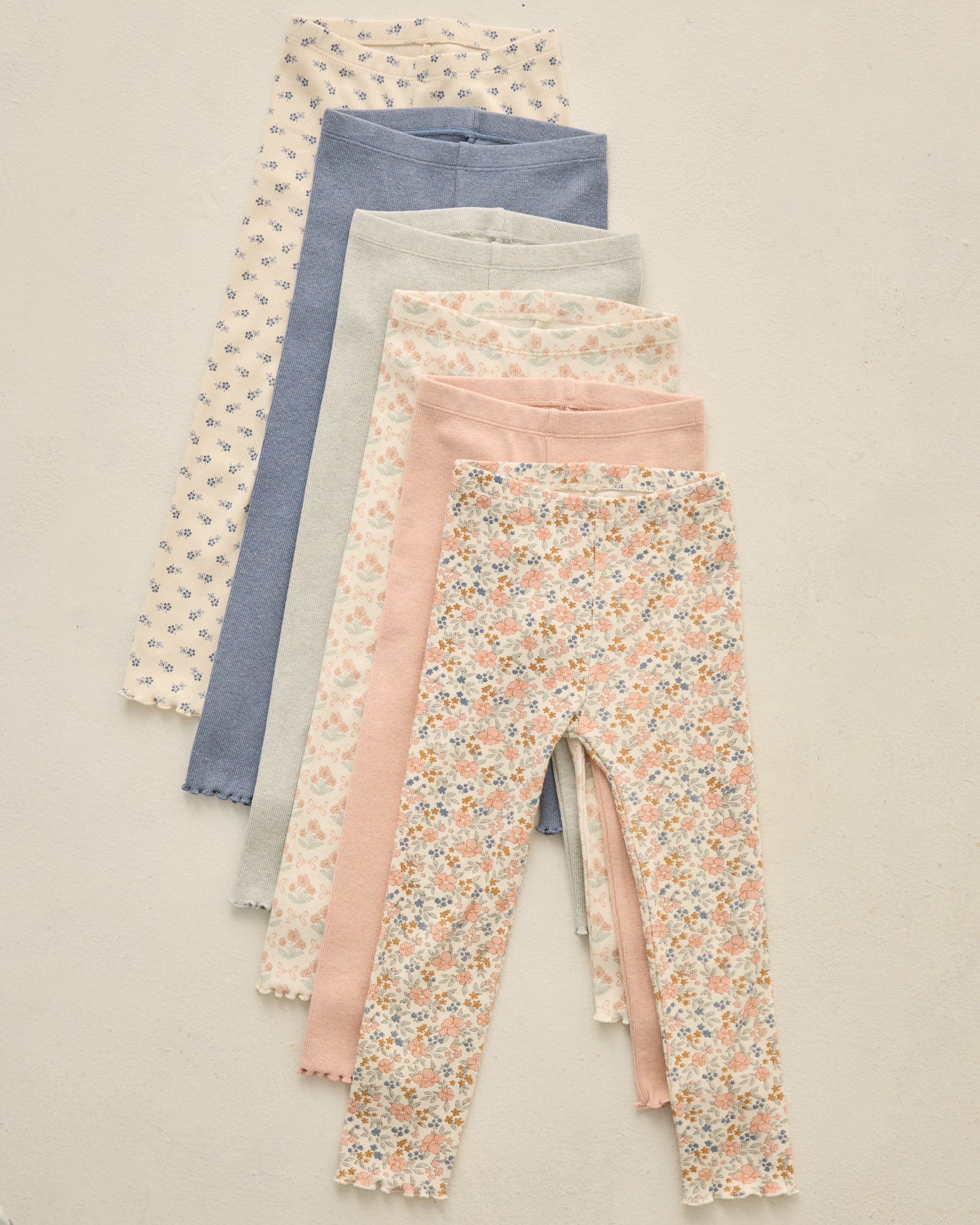 Rylee + Cru Play X Play Ribbed Legging Set - Flower Field, Heathered Blush