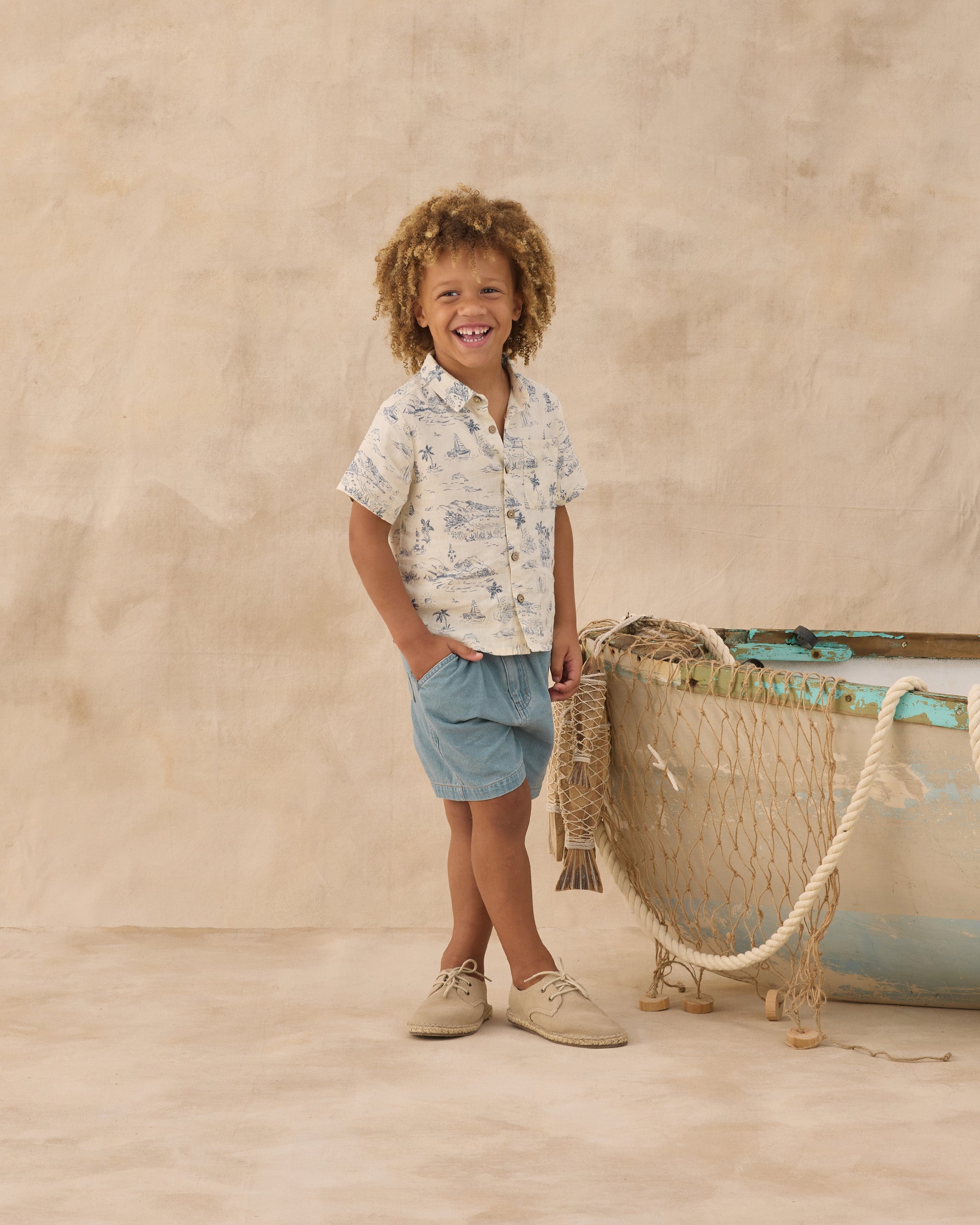 Rylee + Cru Dawson Short - Washed Blue