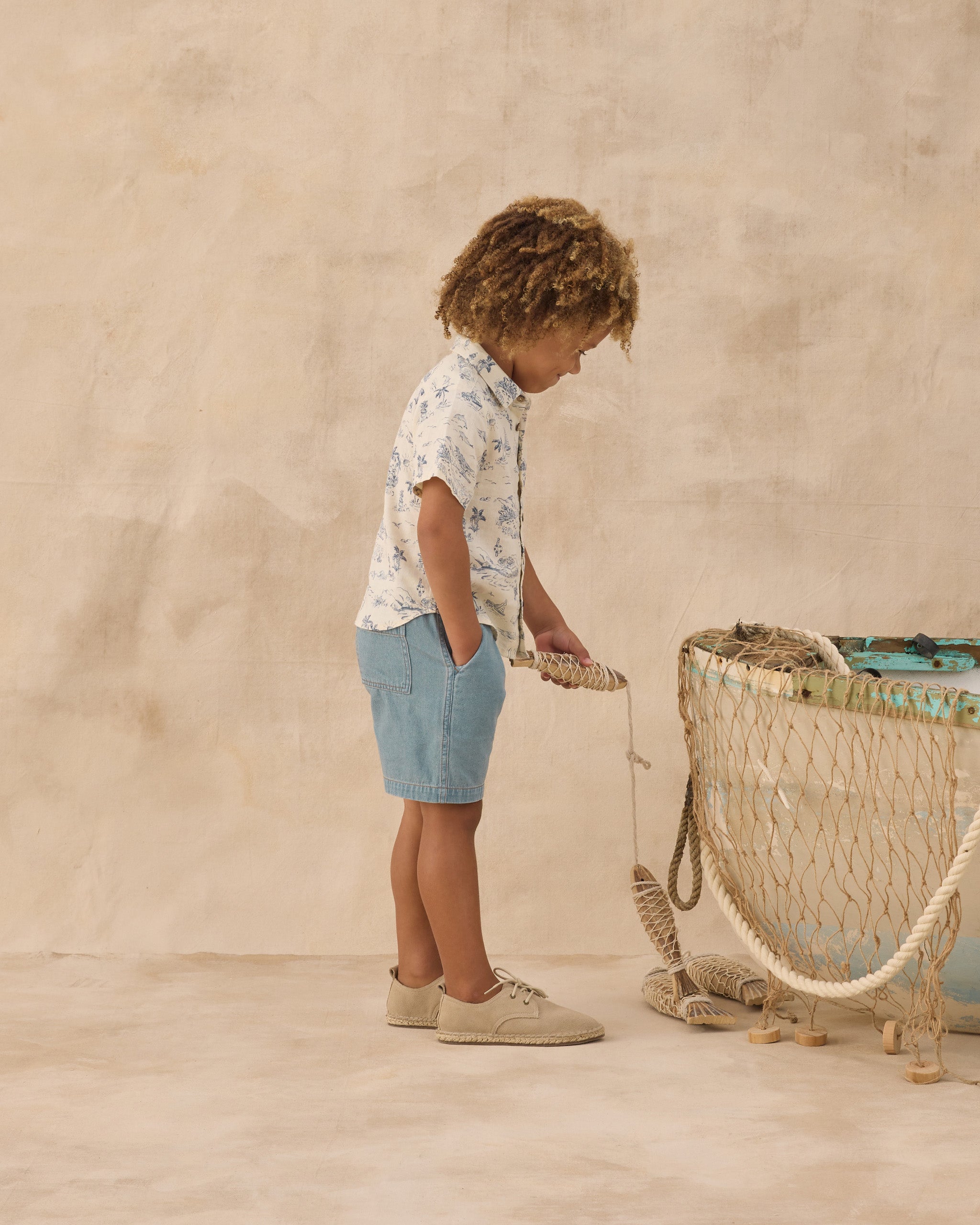 Rylee + Cru Dawson Short - Washed Blue