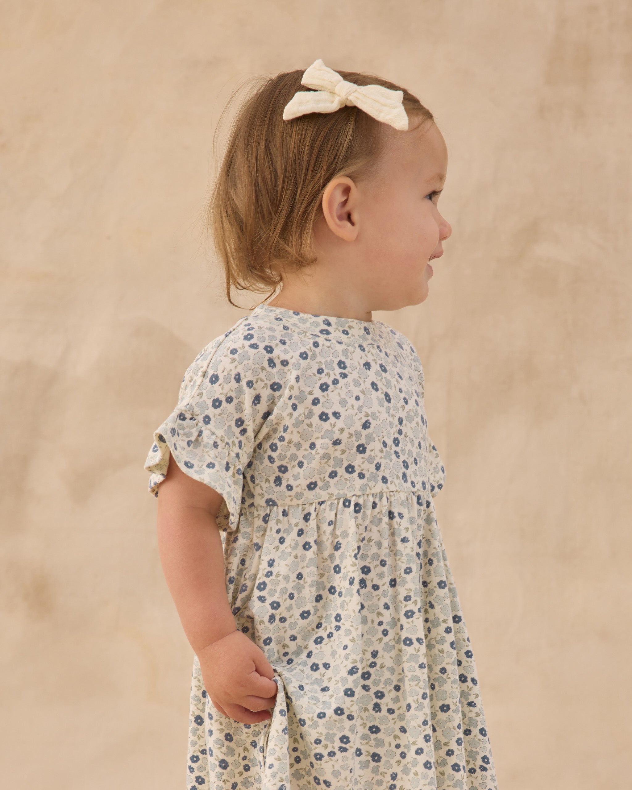Rylee + Cru Babydoll Dress - Blue Ditsy
