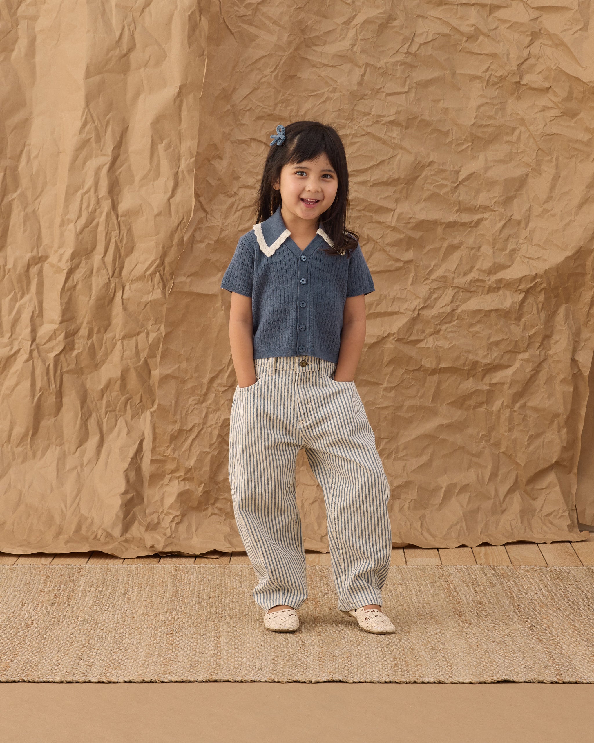 Rylee + Cru Crochet Bow Clip - Marine