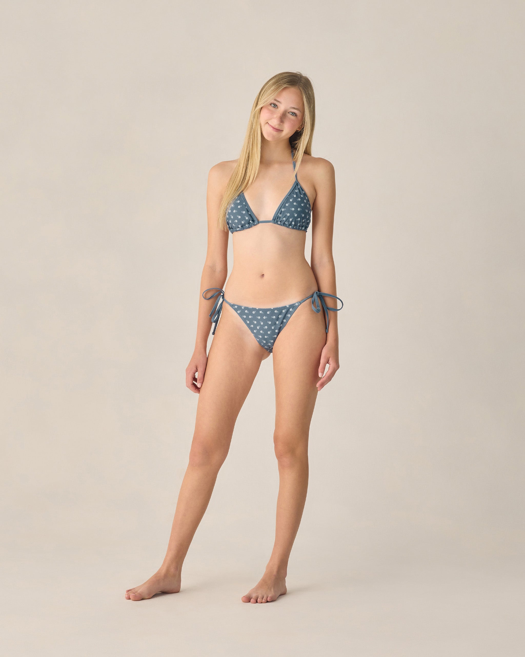 Rylee + Cru Teen Triangle Bikini Set - Ditsy