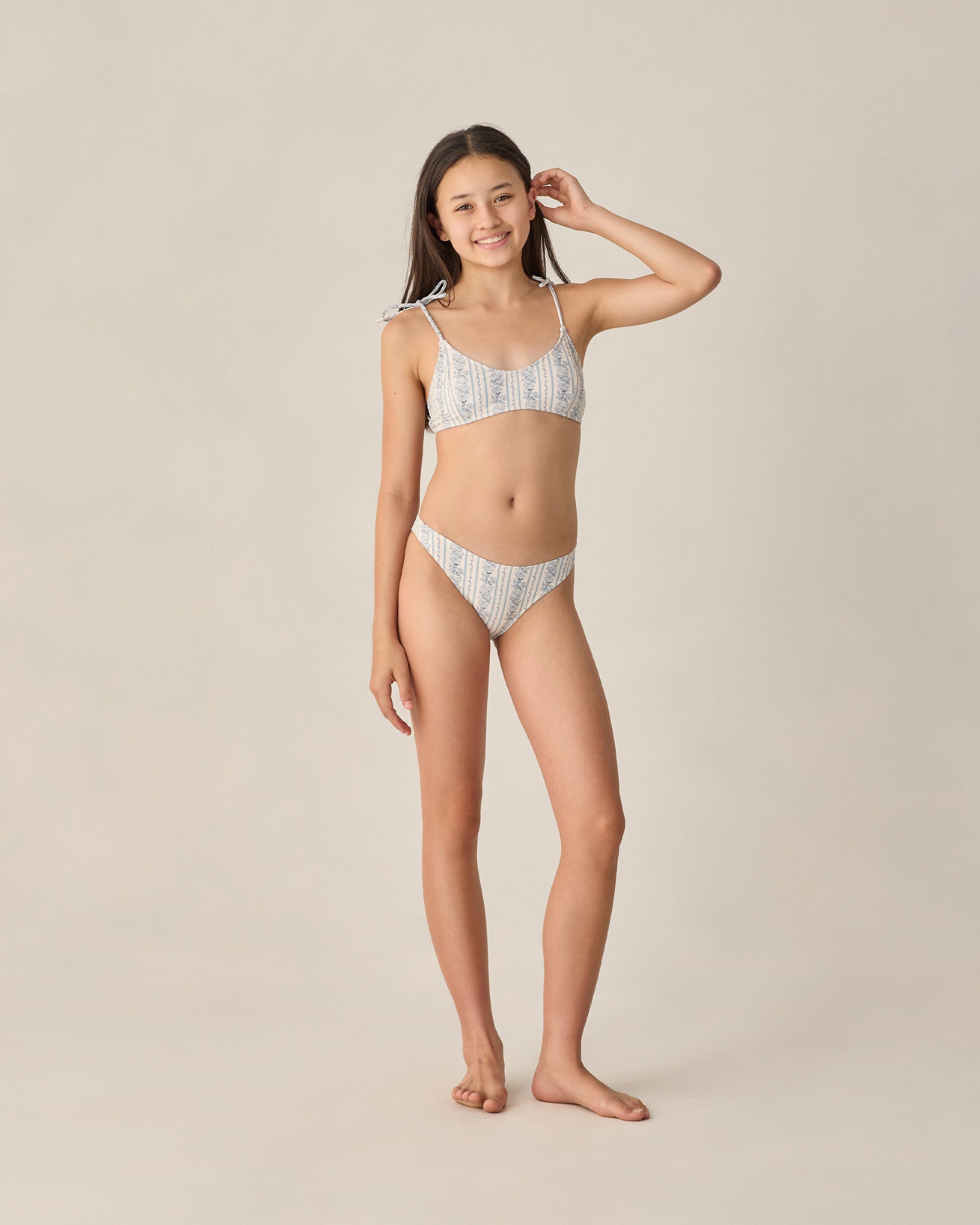 Rylee + Cru Teen Alba Bikini Set - Blue floral