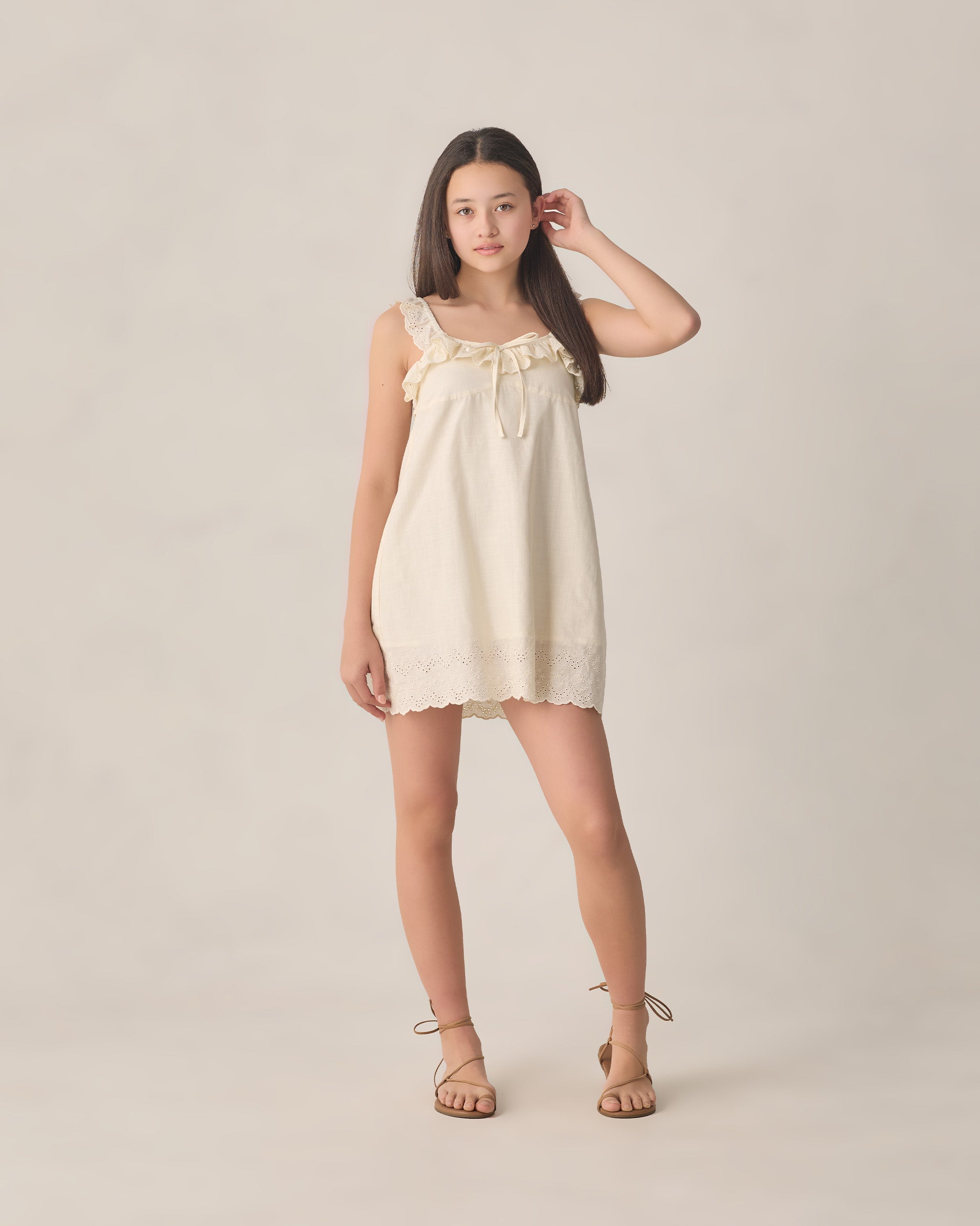 Rylee + Cru Teen Ida Mini Dress - Ivory