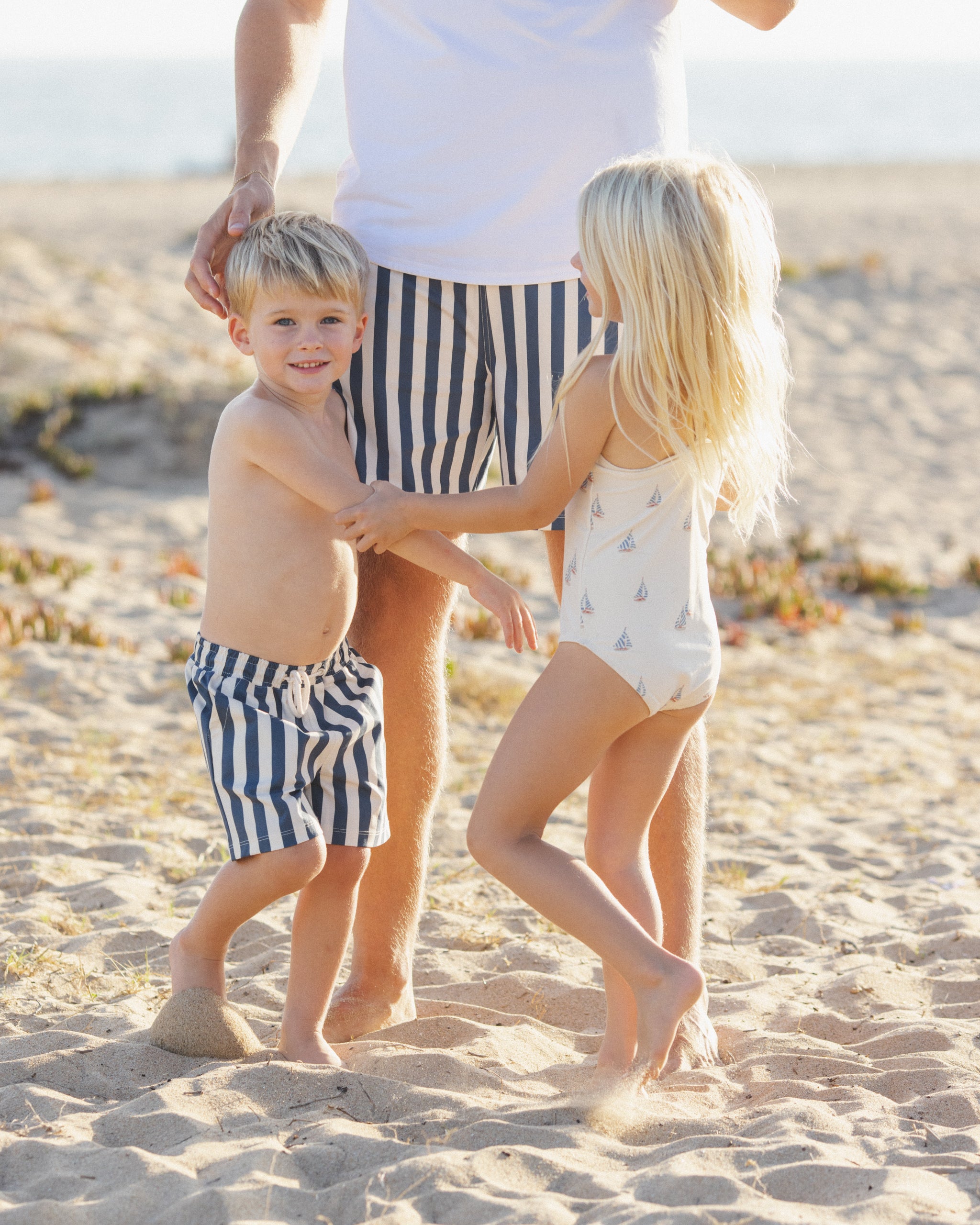 Rylee + Cru Boardshort - Navy Stripe