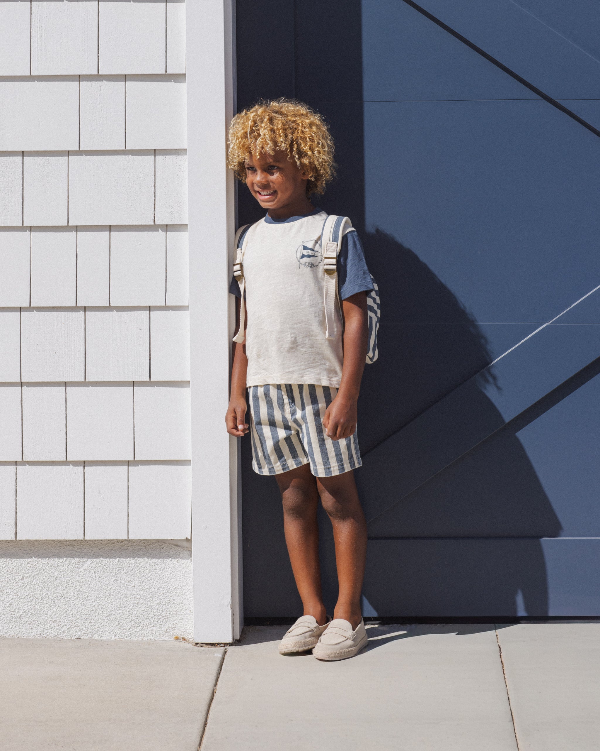 Rylee + Cru Dawson Short - Navy Stripe