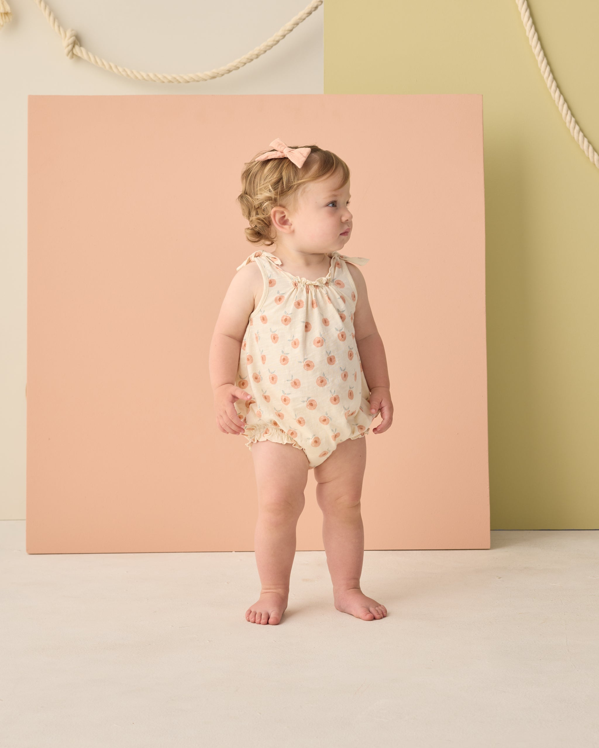 Rylee + Cru Shoulder Tie Bubble - Peaches