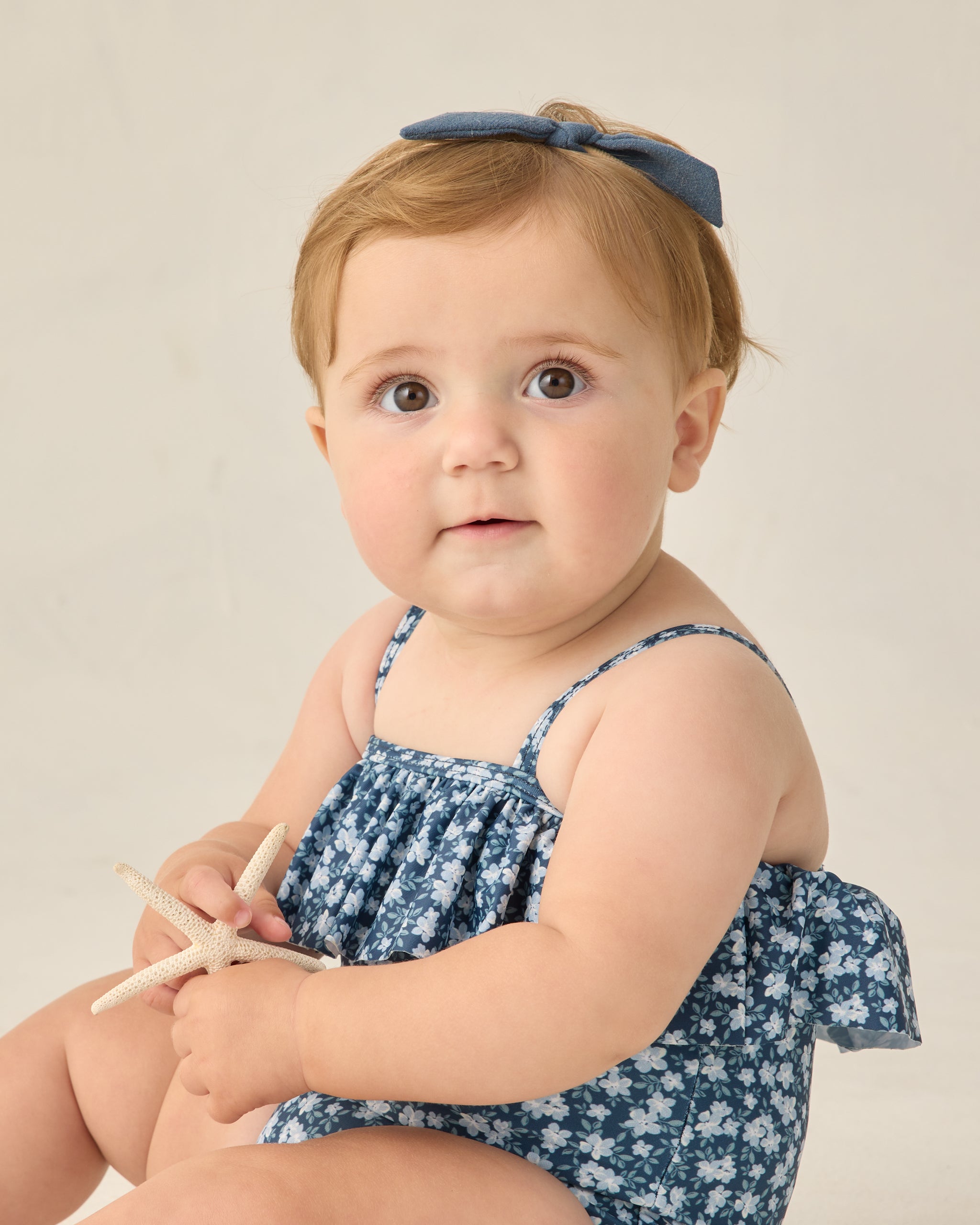 Rylee + Cru Little Knot Headband - Navy