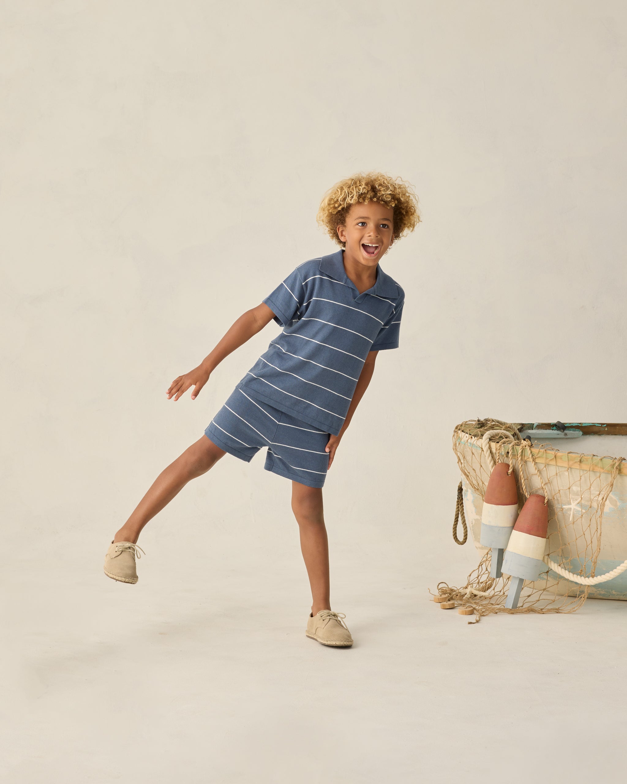 Rylee + Cru Chandler Knit Short - Navy Stripe