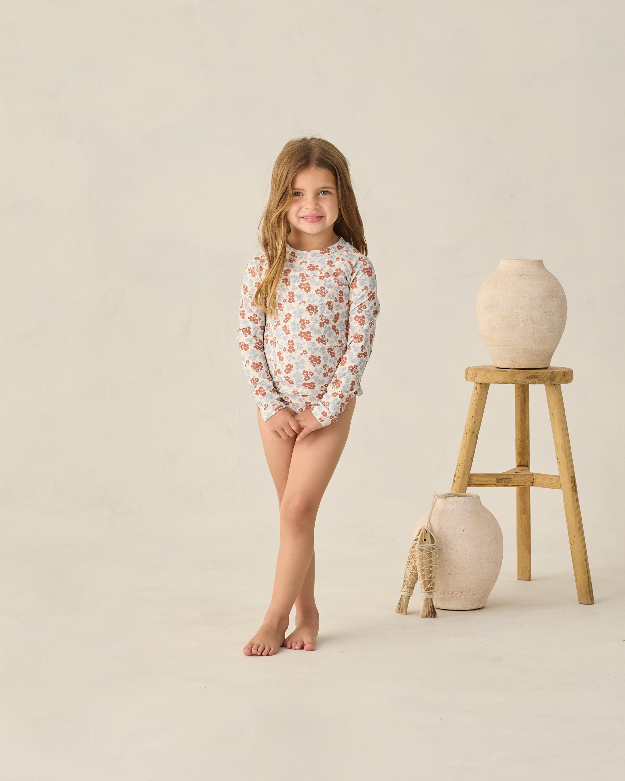 Rylee + Cru Maryn Rashguard Set - Americana Floral