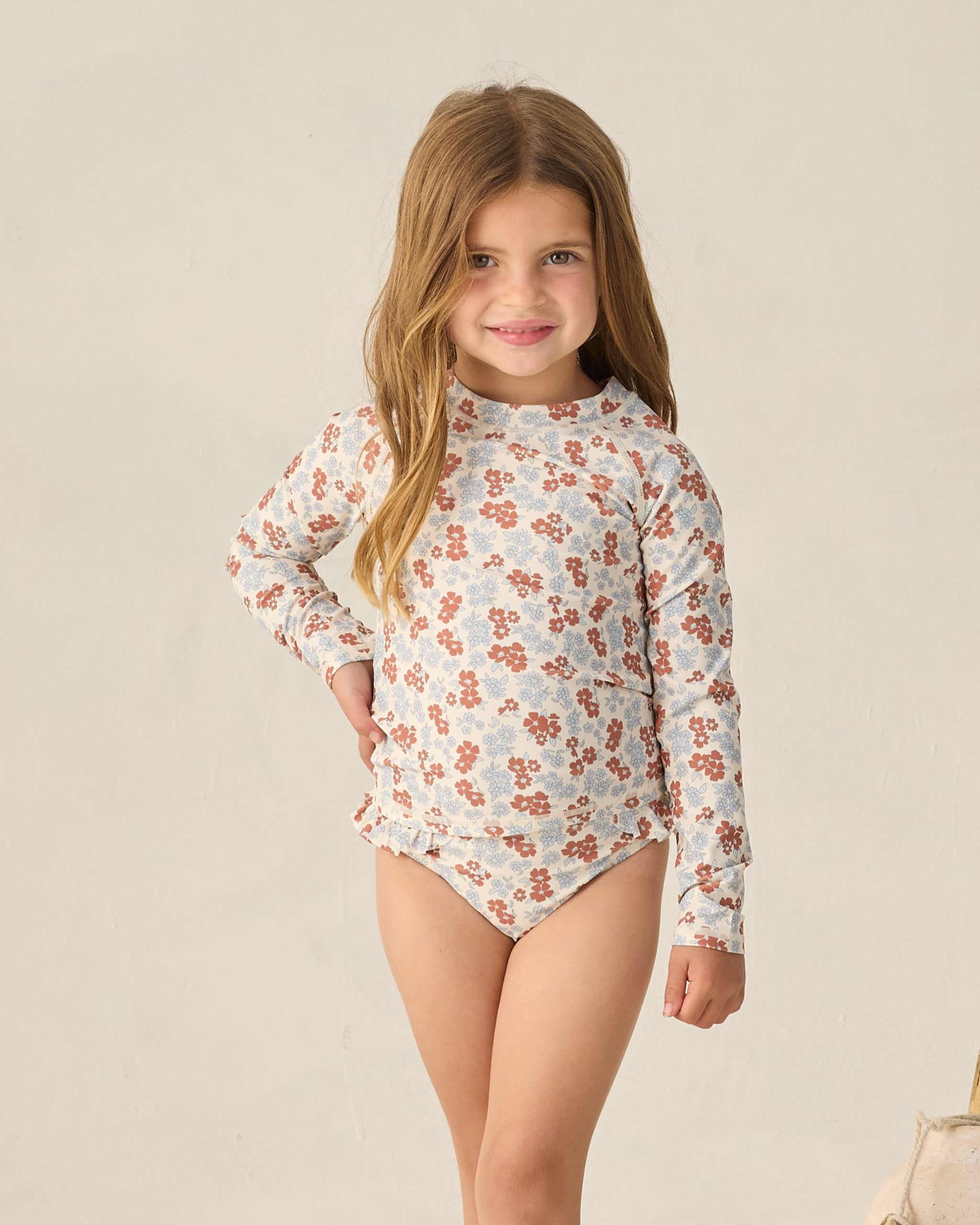 Rylee + Cru Maryn Rashguard Set - Americana Floral