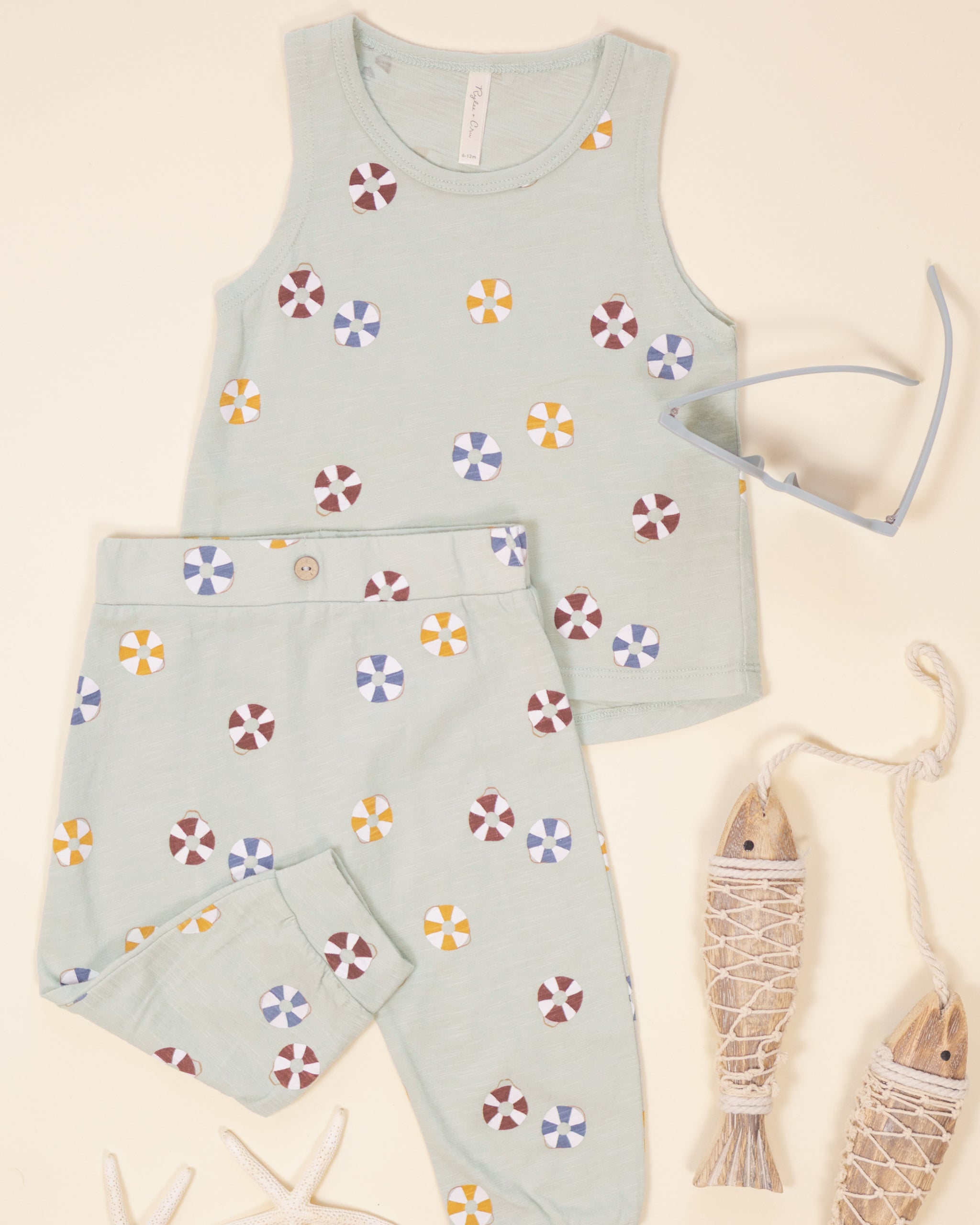 Rylee + Cru Tank + Slouch Pant Set - Floatie