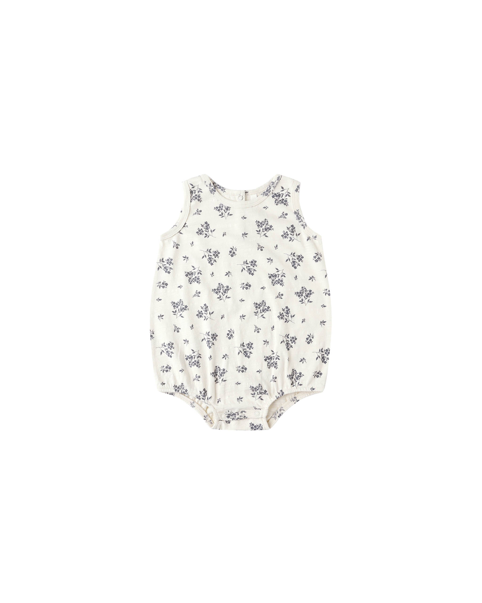 Rylee + Cru Bubble Onesie - Blue Floral