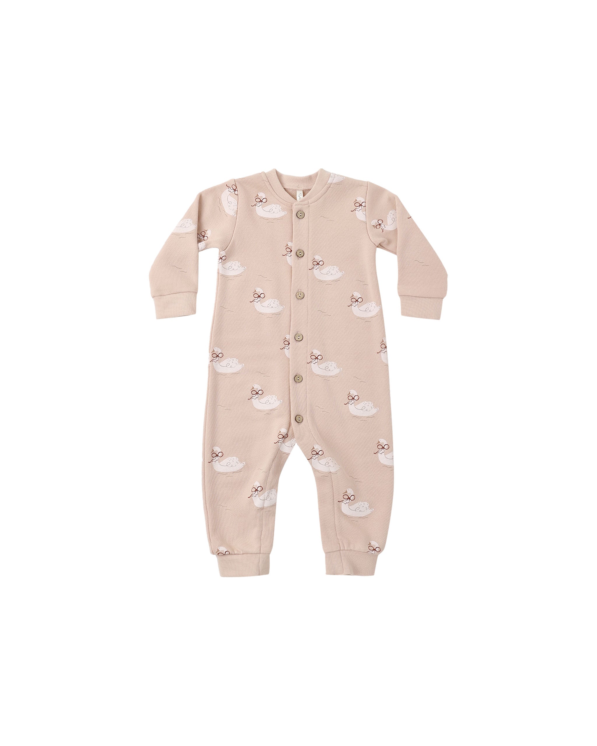 Rylee + Cru Button Down Jumpsuit - Swans