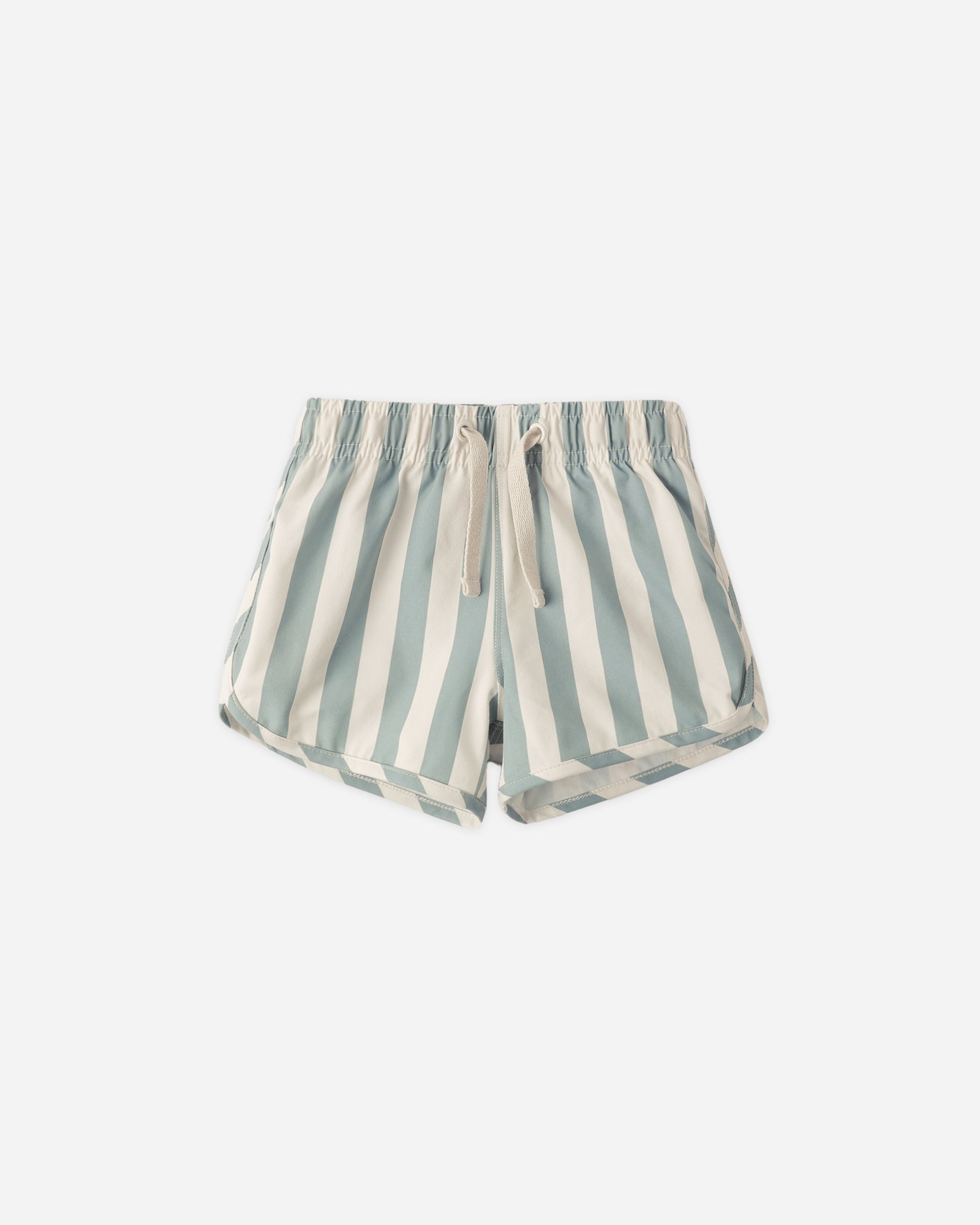 Rylee + Cru Swim Trunk - Green Stripe