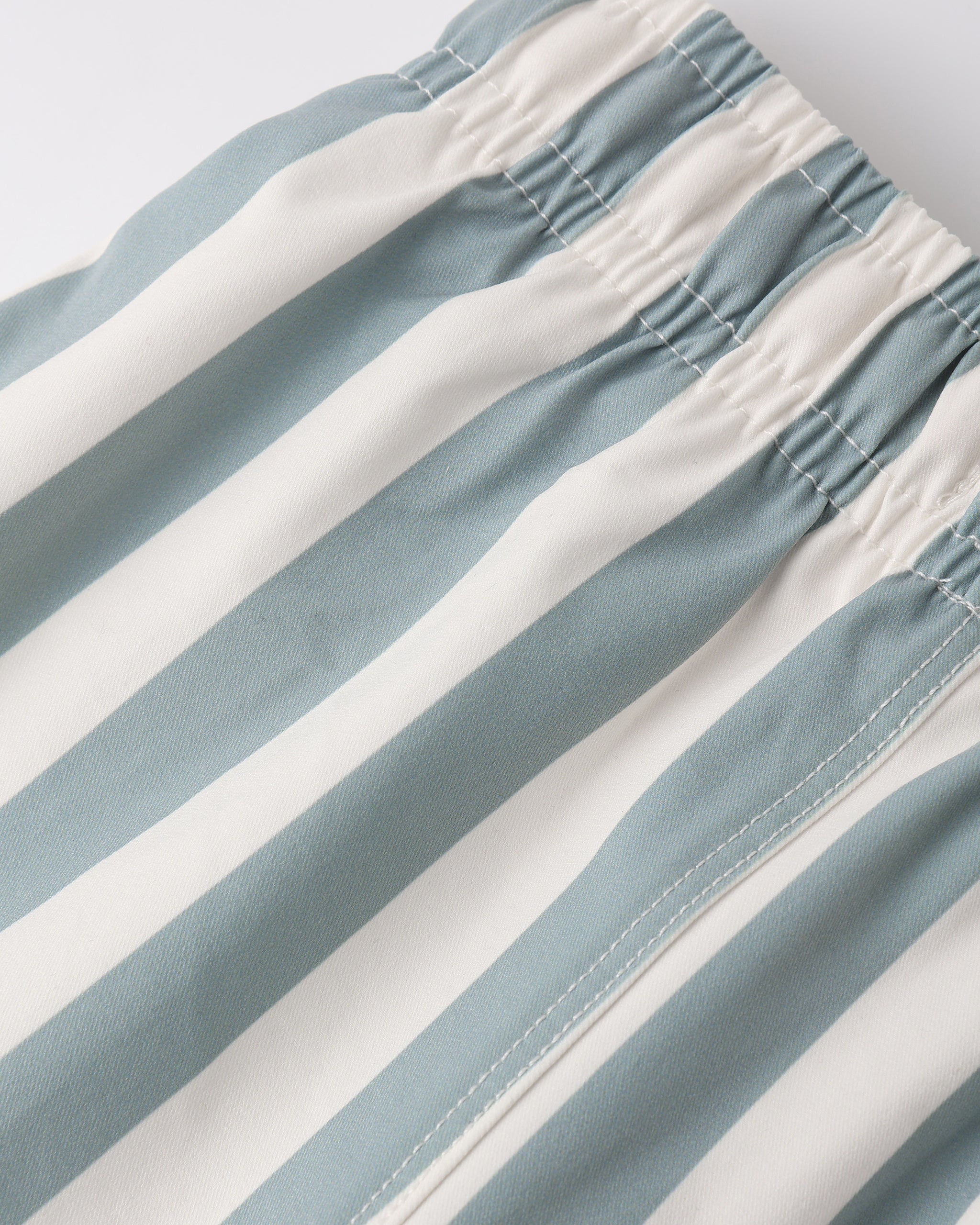 Rylee + Cru Swim Trunk - Green Stripe