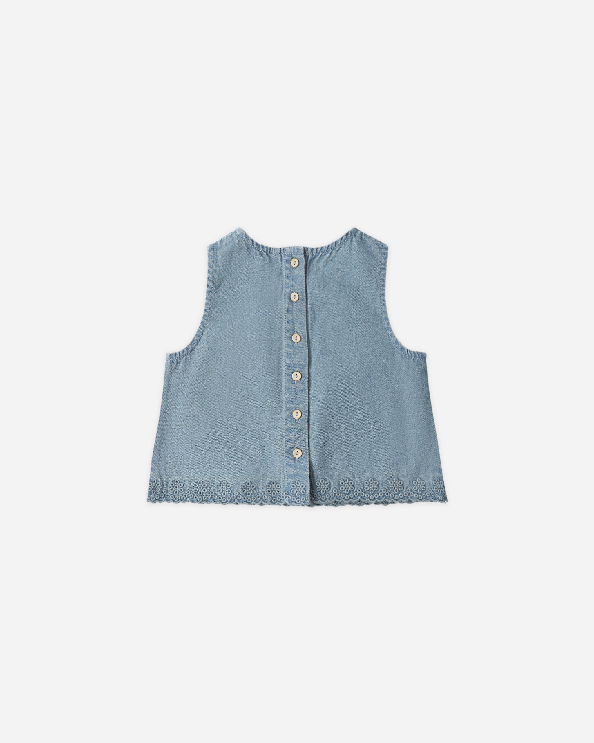 Rylee + Cru Aaron Top - Washed Blue