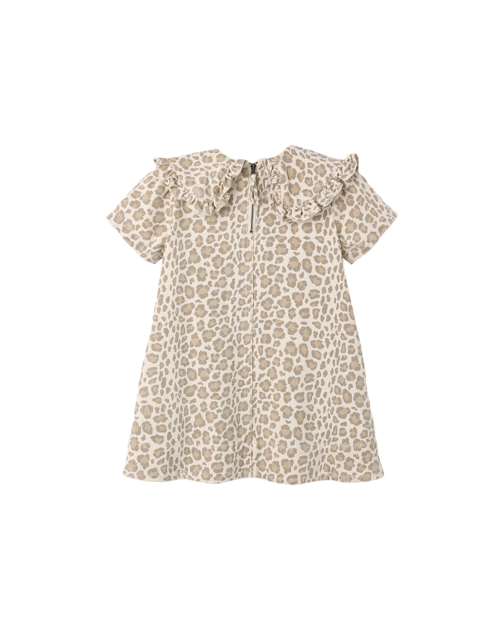 Rylee + Cru Collared Denim Mini Dress - Leopard