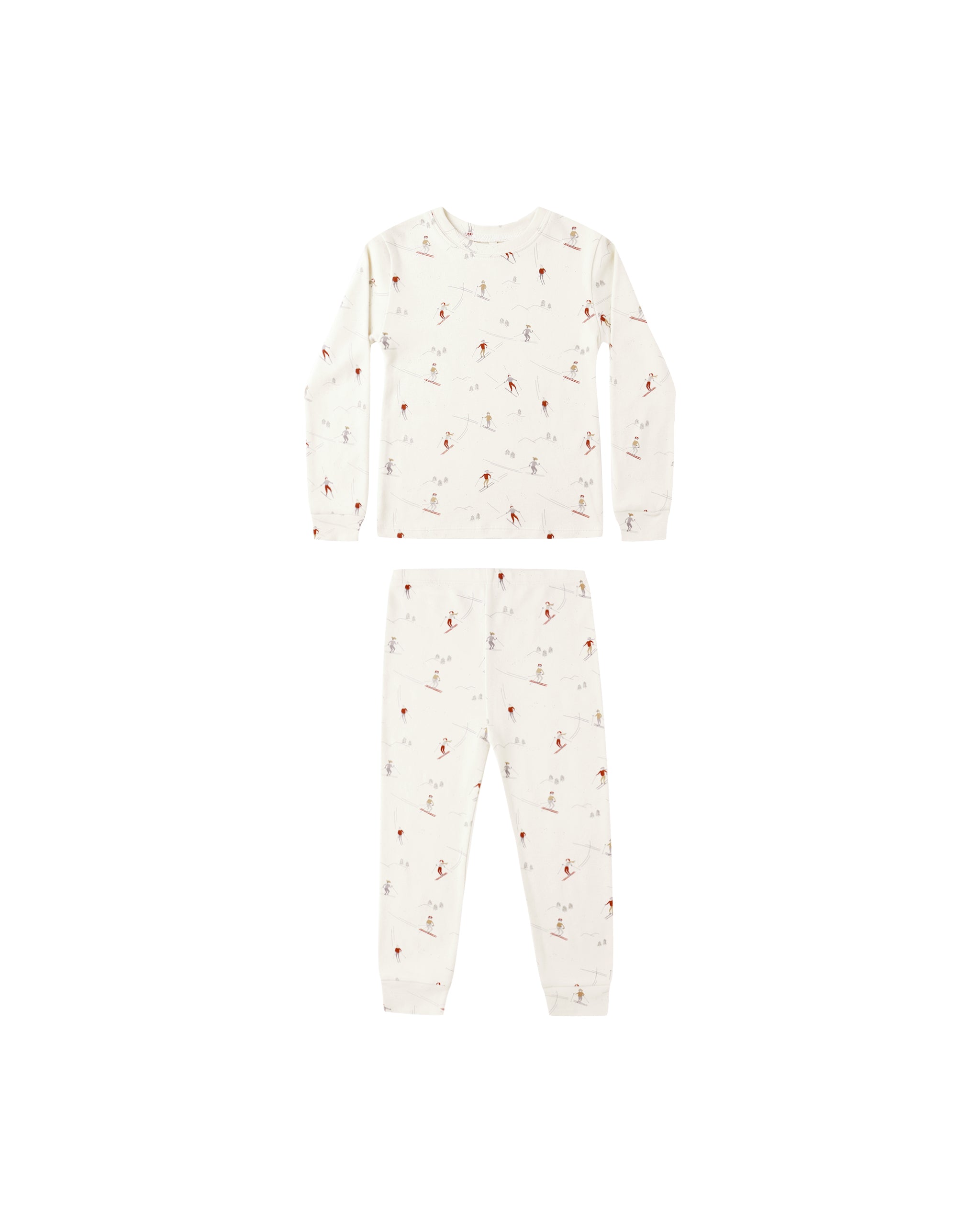 Rylee + Cru Organic Long Sleeve Pajama Set - Skiers