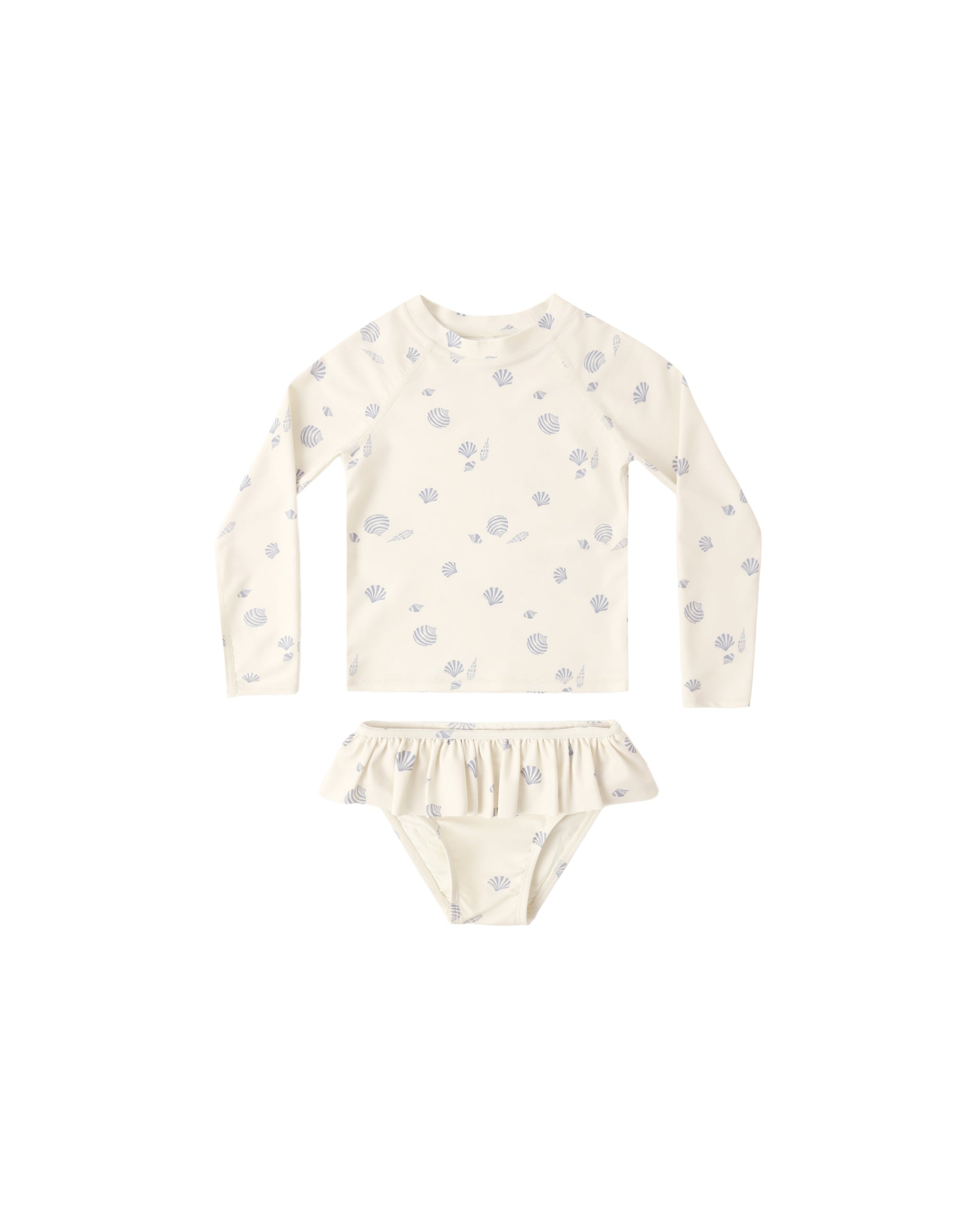 Rylee + Cru Rashguard Girls Set - Seashells