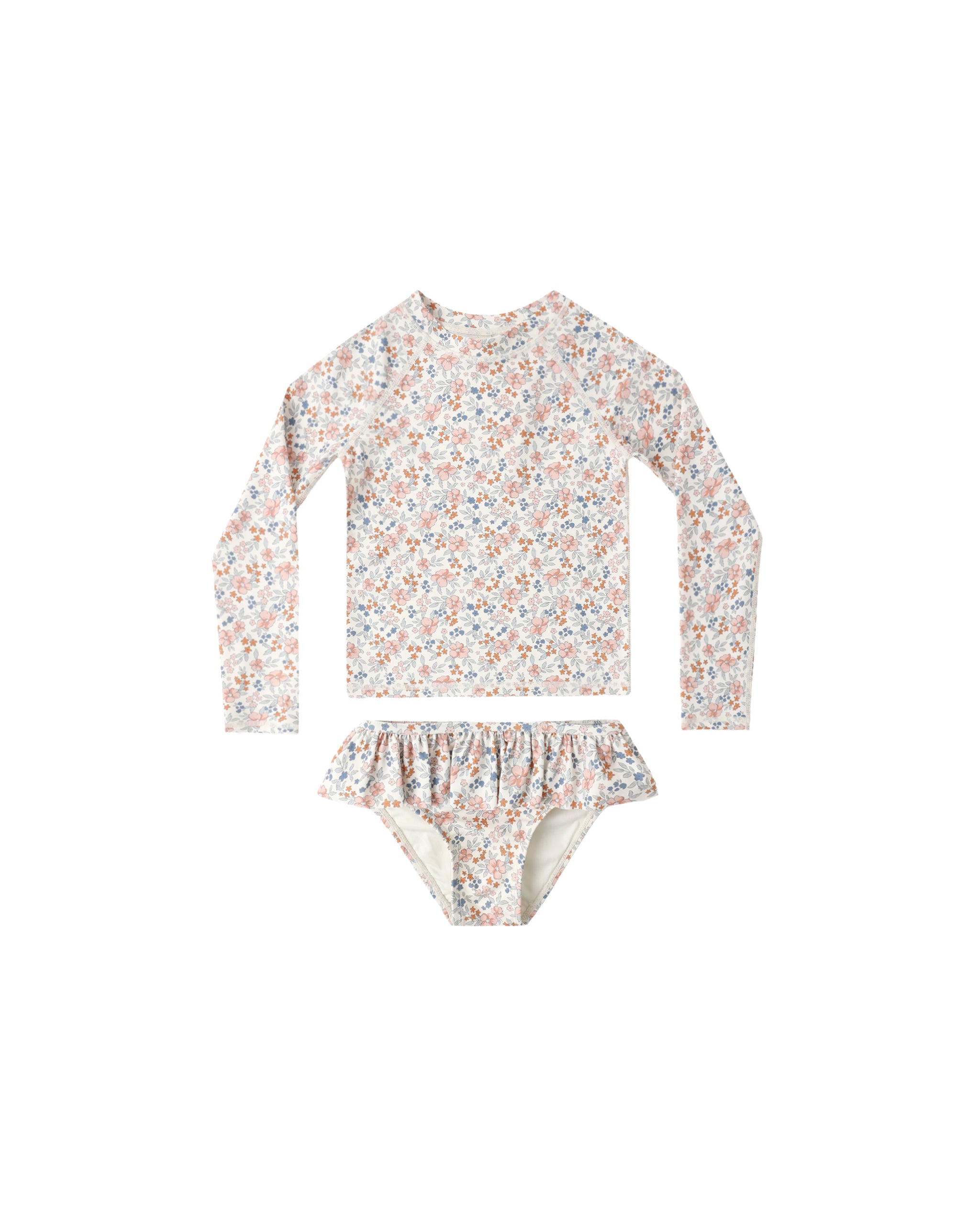 Rylee + Cru Rashguard Girls Set - Flower Fields