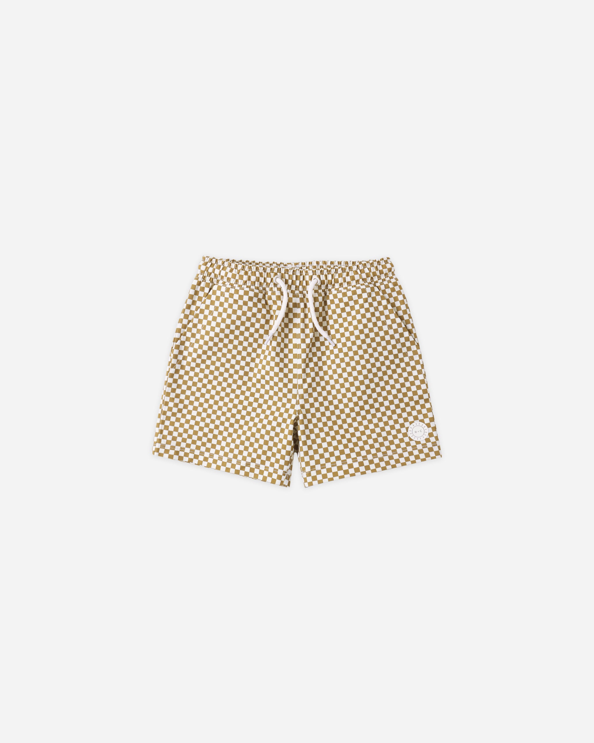 Rylee + Cru Boardshort - Ocre Check