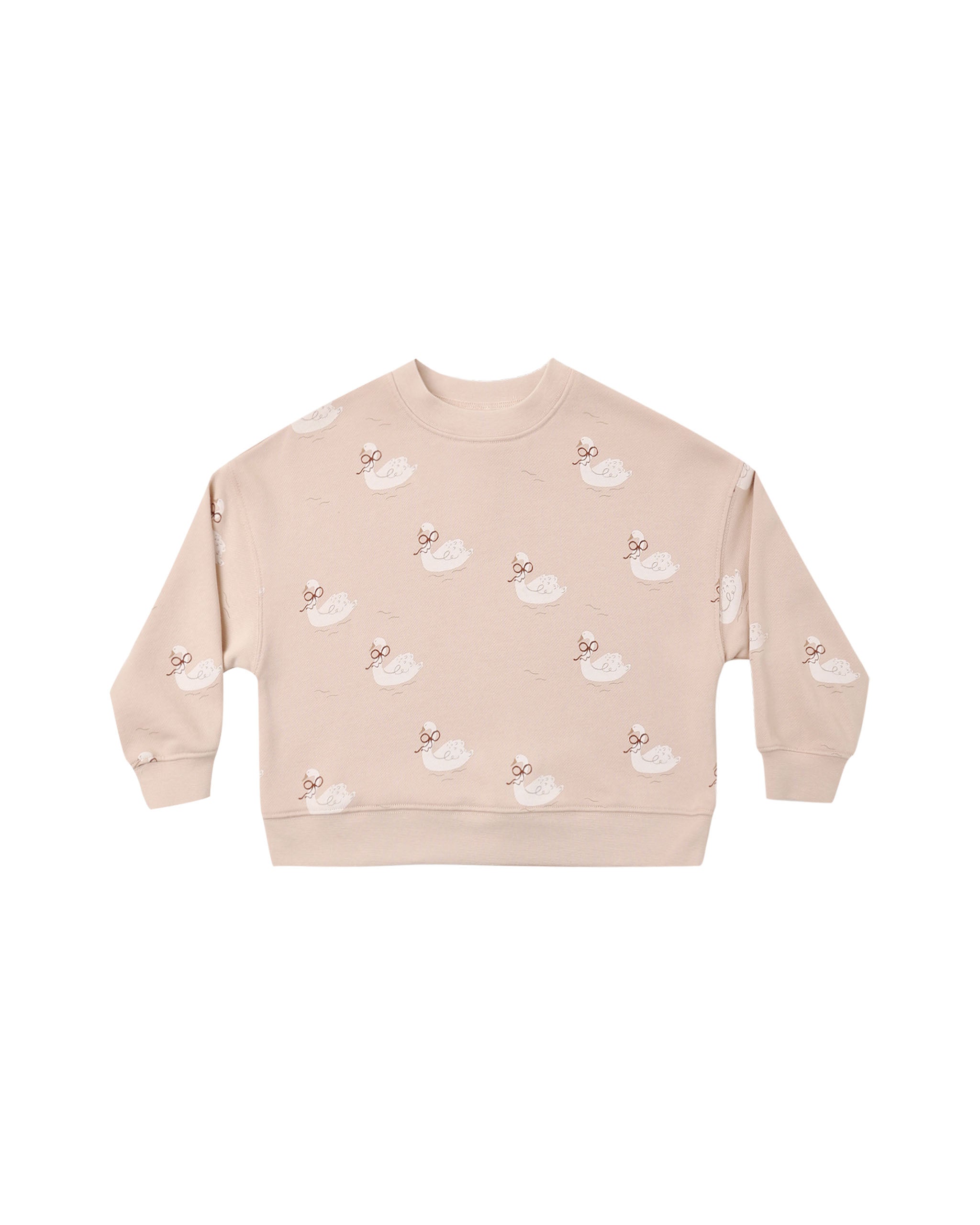 Rylee + Cru Boxy Pullover - Swans