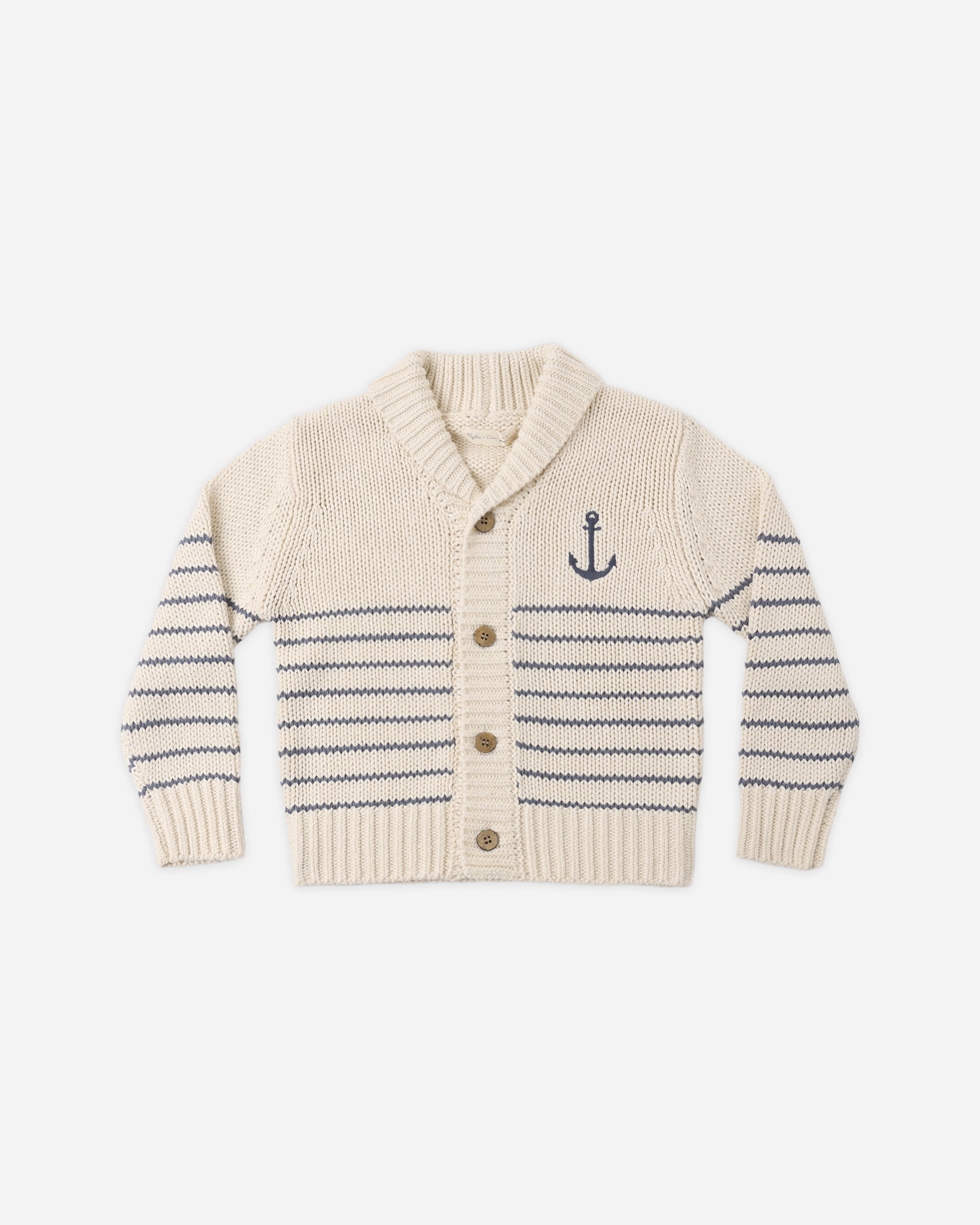 Rylee + Cru Shawl Cardigan - Natural & Marine
