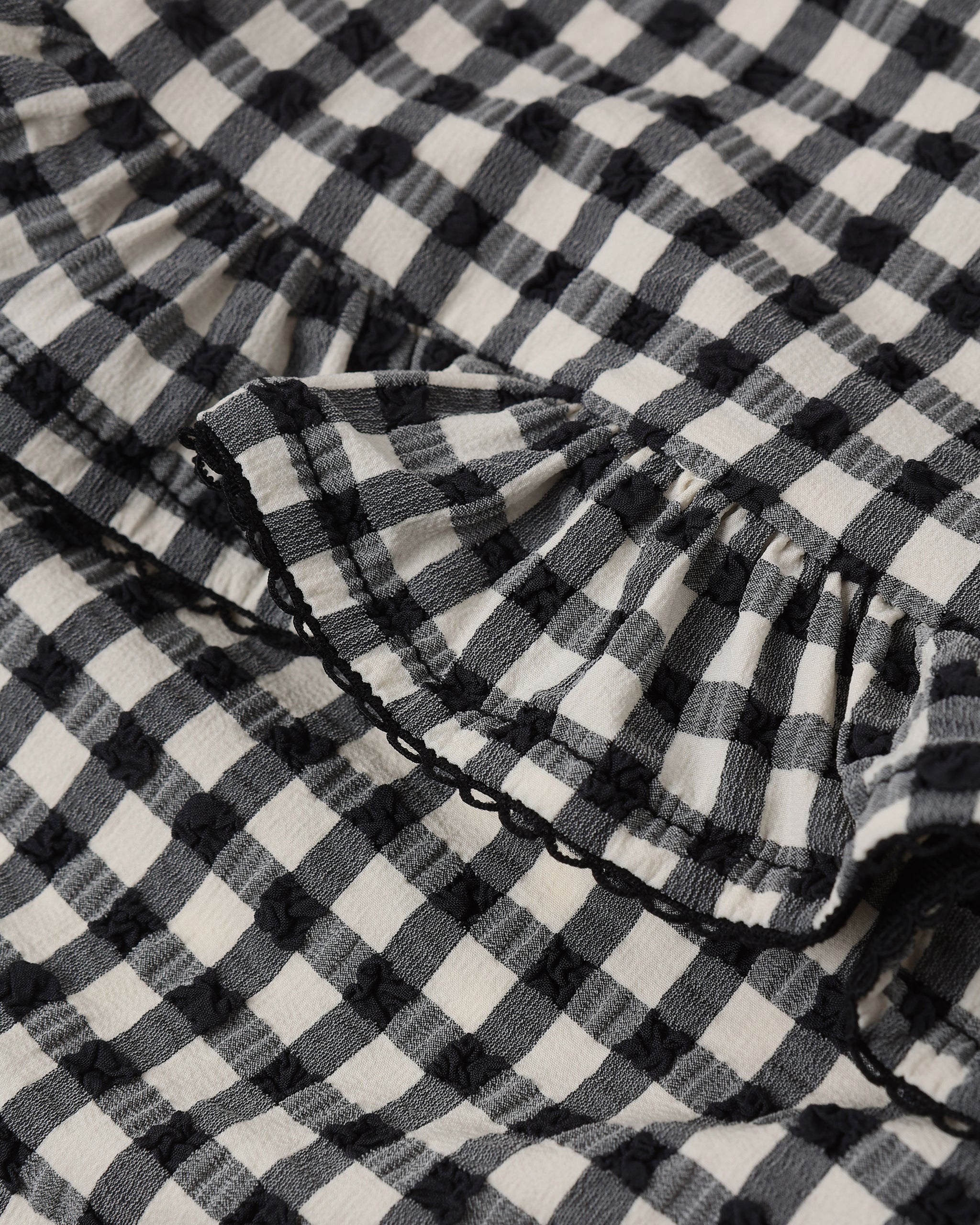 Rylee + Cru Skirted One Piece - Black Gingham