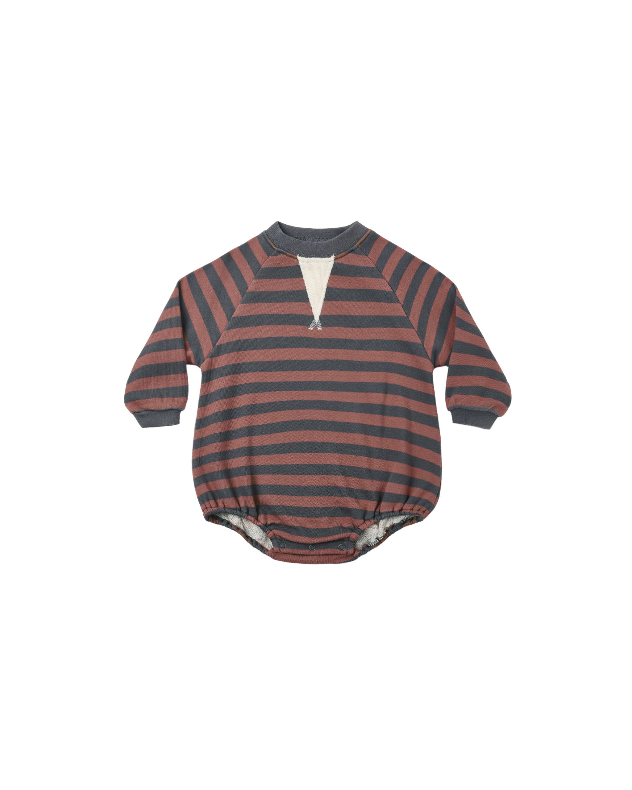 Rylee + Cru Crew Neck Romper - Mulberry Stripe