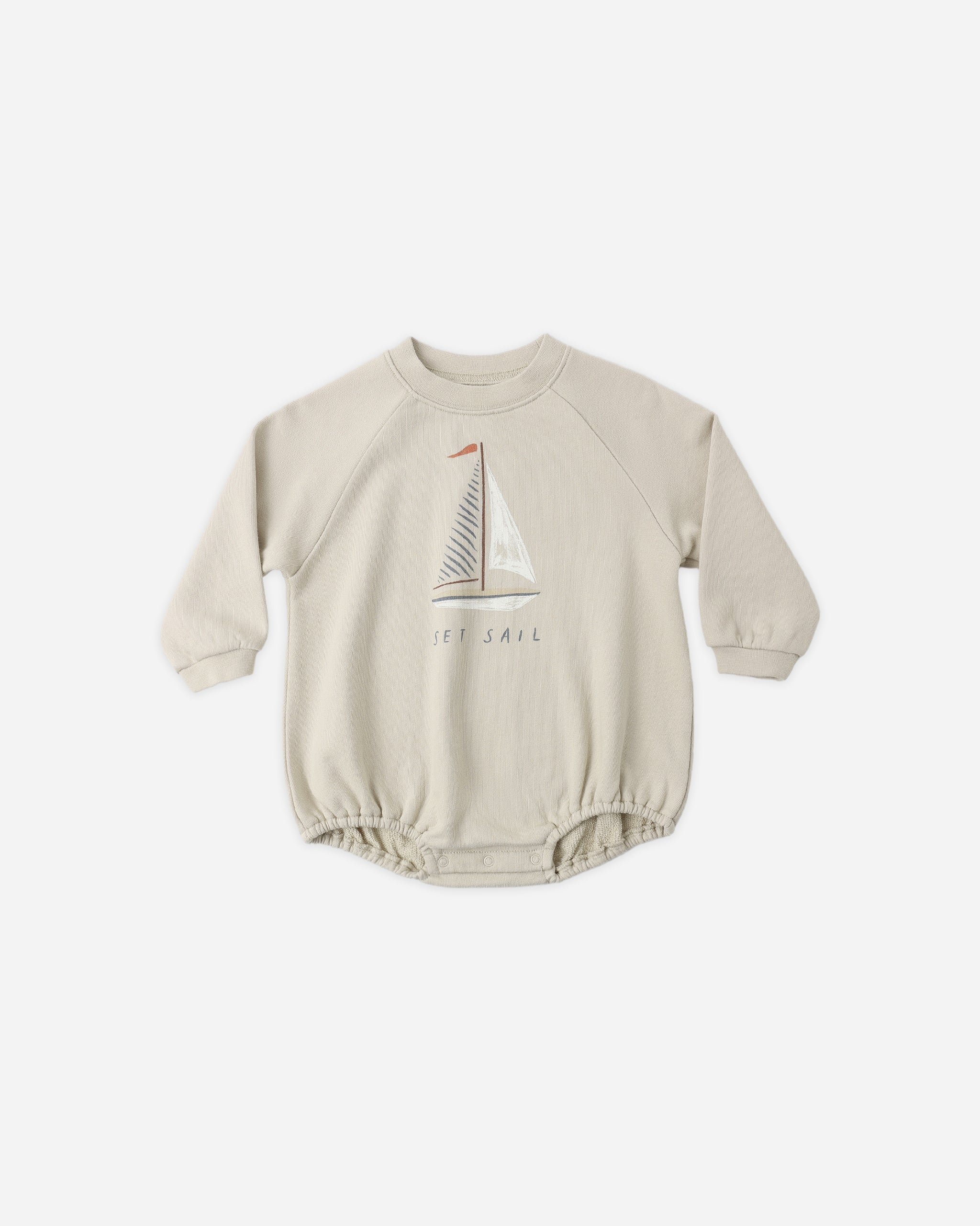 Rylee + Cru Crewneck Romper - Set Sail