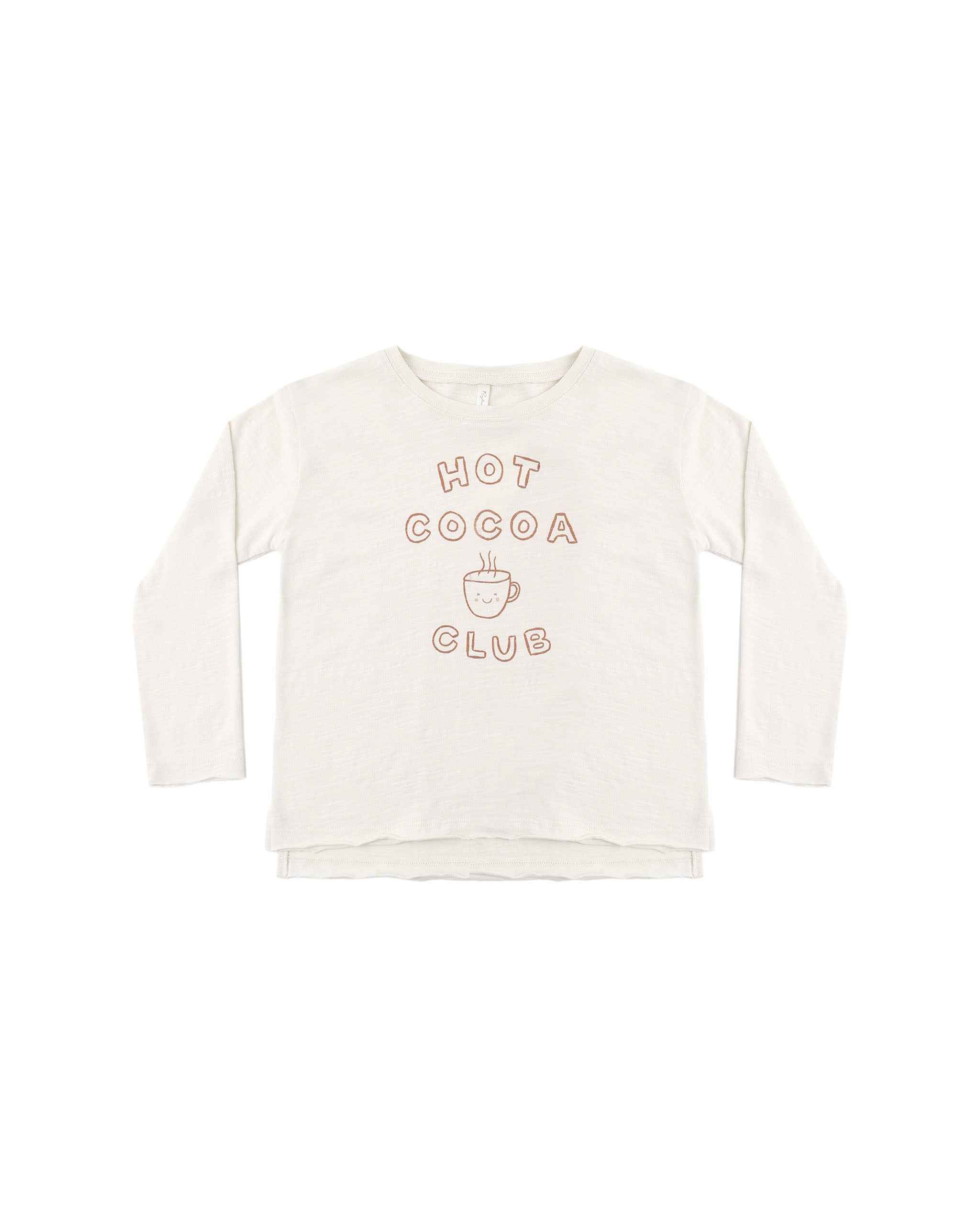 Rylee + Cru Raw Edge Long Sleeve Tee - Hot Cocoa Club