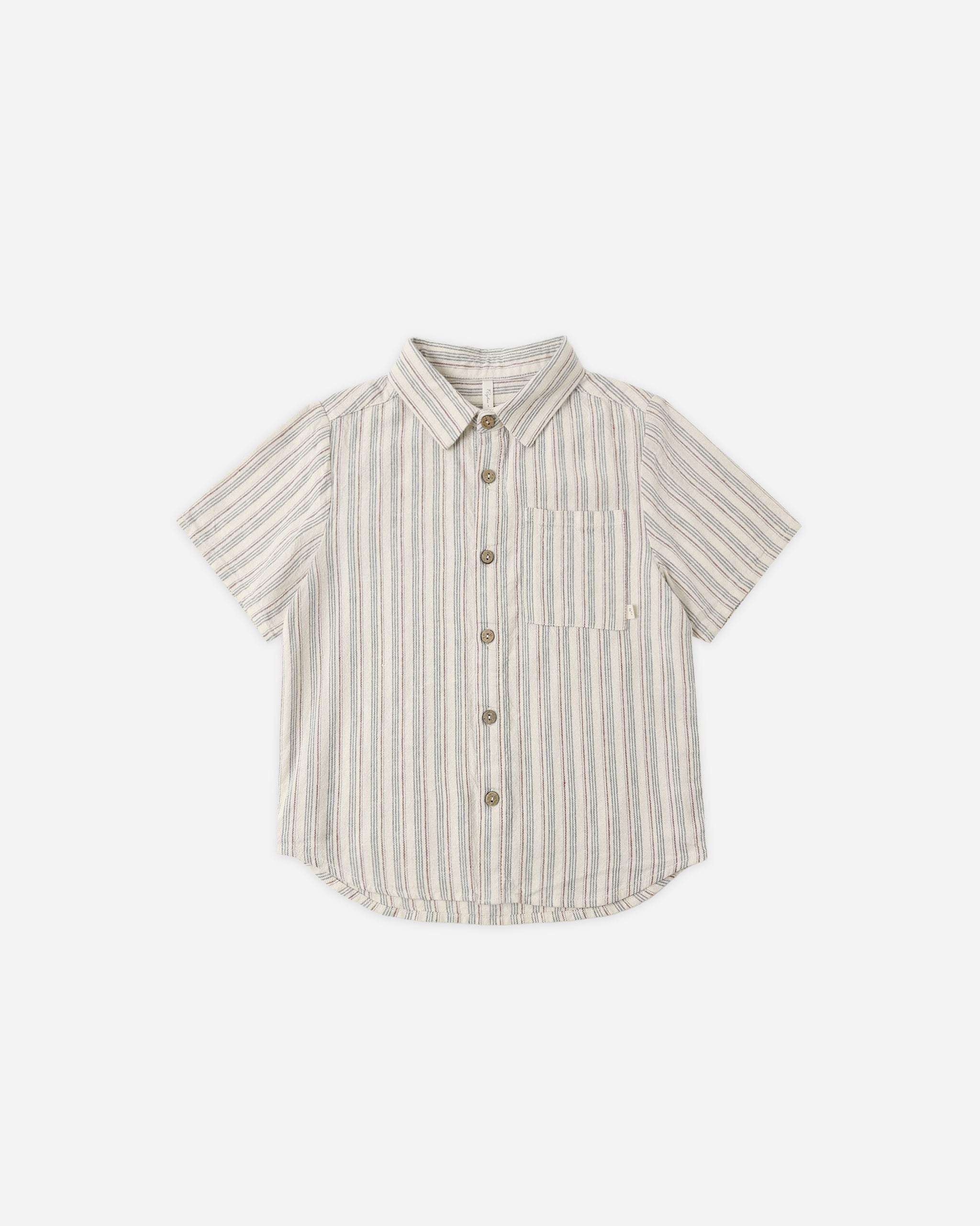 Rylee + Cru Collared Short Sleeve Shirt - Nautical Stripe