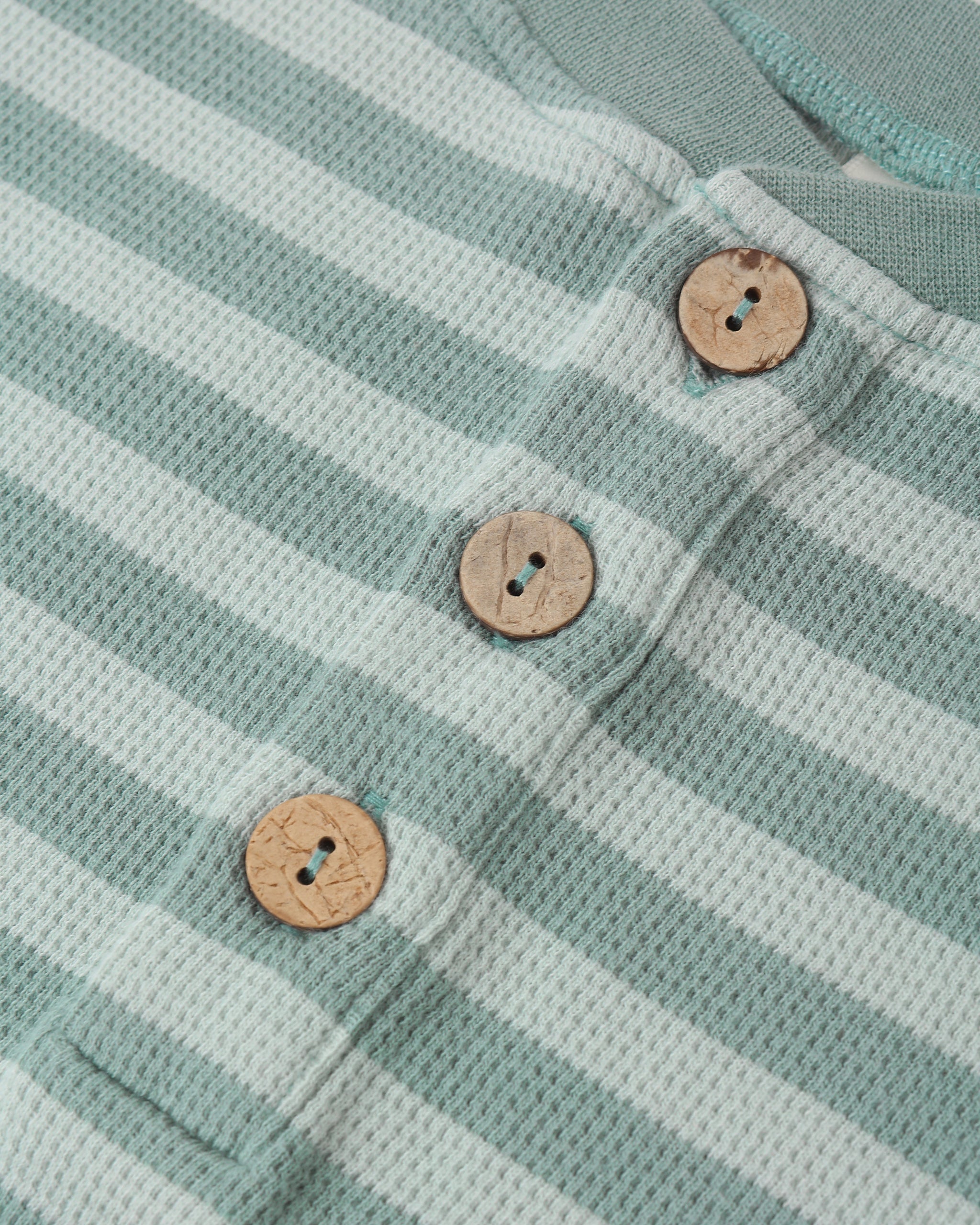 Rylee + Cru Summer Waffle Set - Sea Green Stripe
