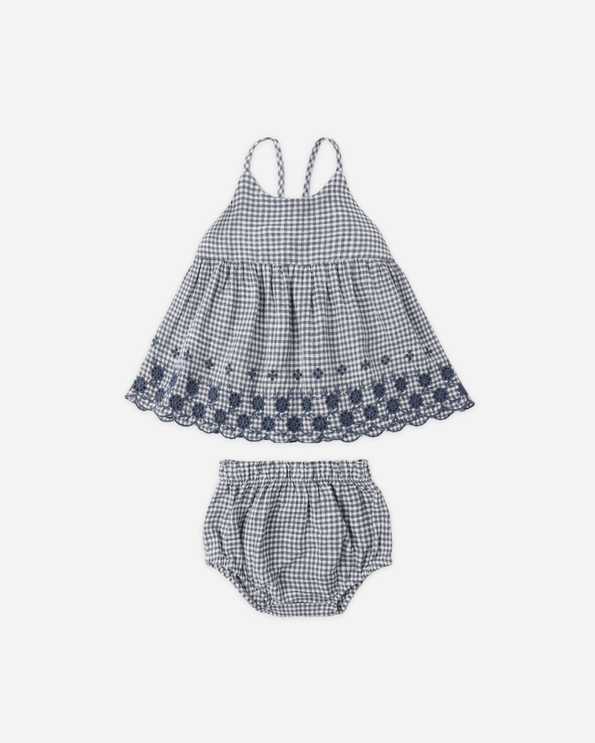 Rylee + Cru Zenni Set - Marine Gingham