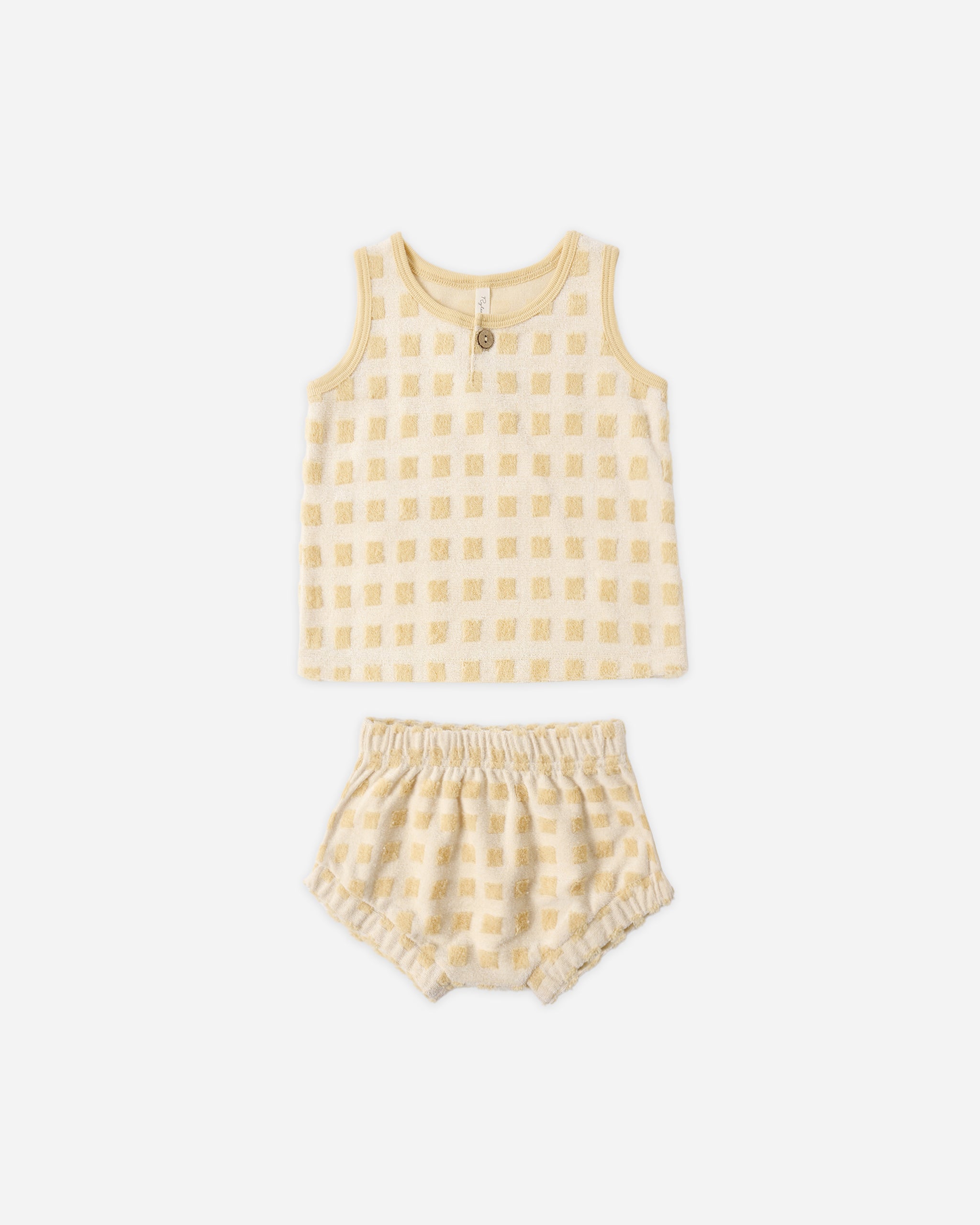 Rylee + Cru Baby Tank Set - Butterscotch Grid