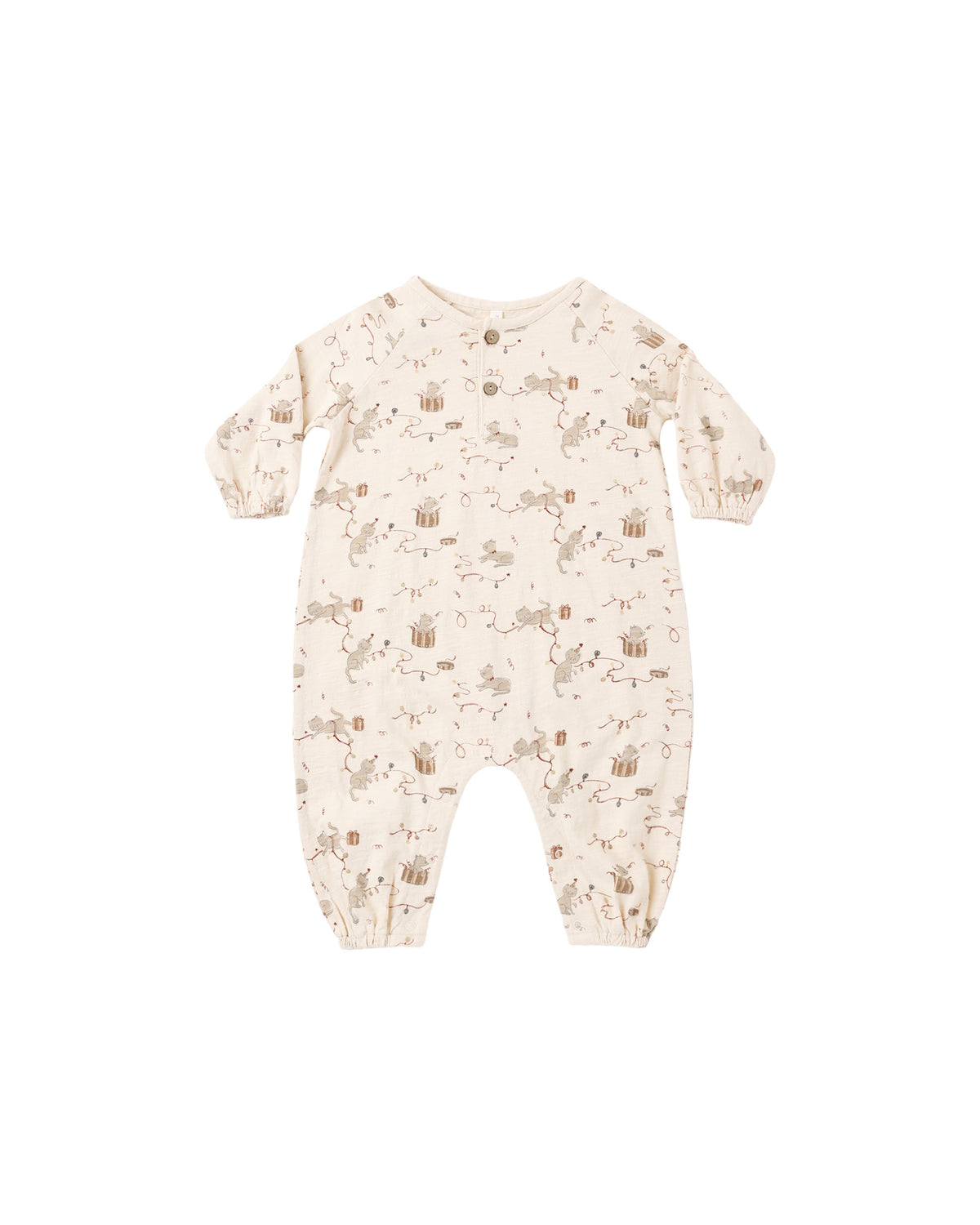 Rylee + Cru Henley Jumpsuit - Kitties