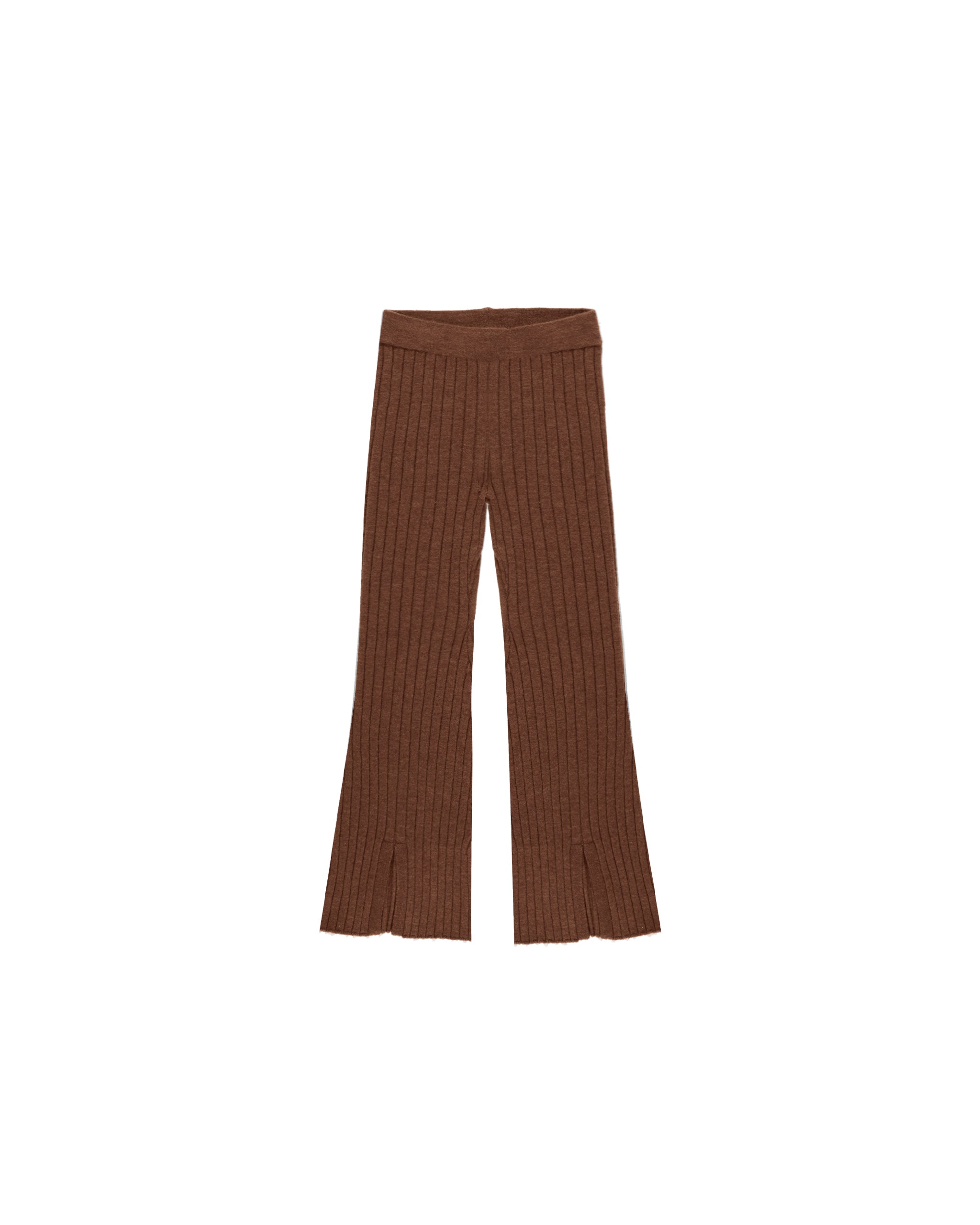 Rylee + Cru Flare Knit Pant - Brown