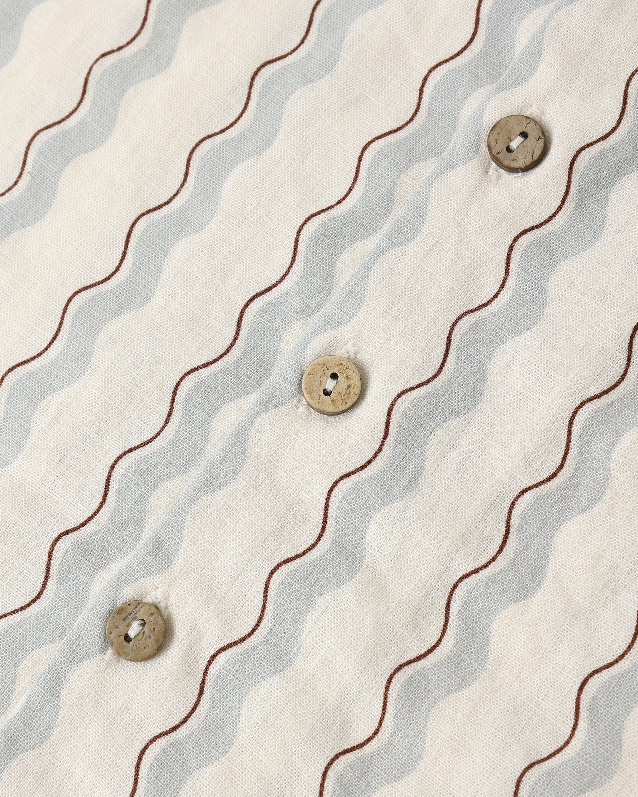 Rylee + Cru Lapel Collar Shirt - Wave Stripe