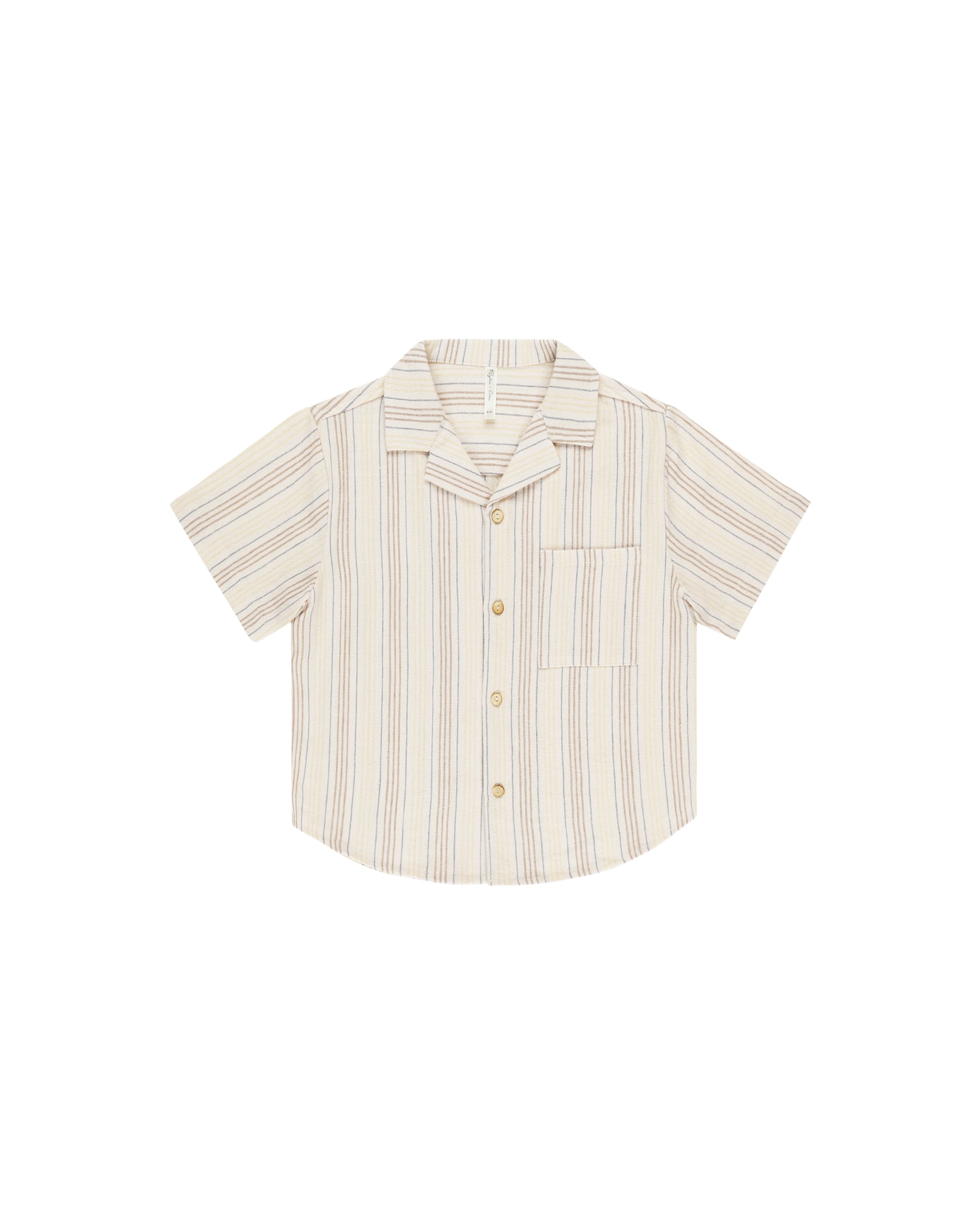 Rylee + Cru Lapel Collar Shirt- Summer Stripe