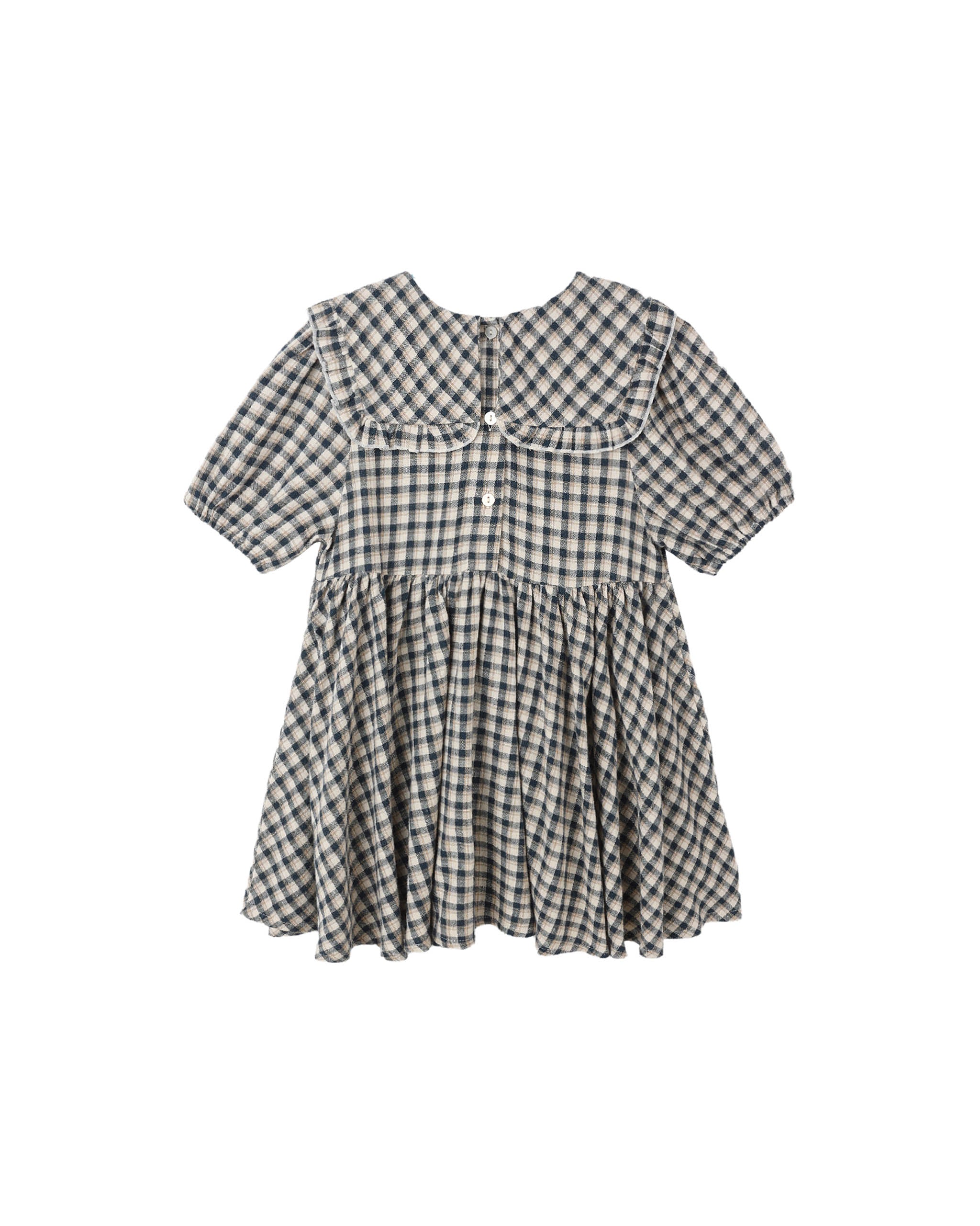 Rylee + Cru Camille Dress - Navy Check