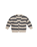 Rylee + Cru Bubble Knit Cardigan - Slate Stripe