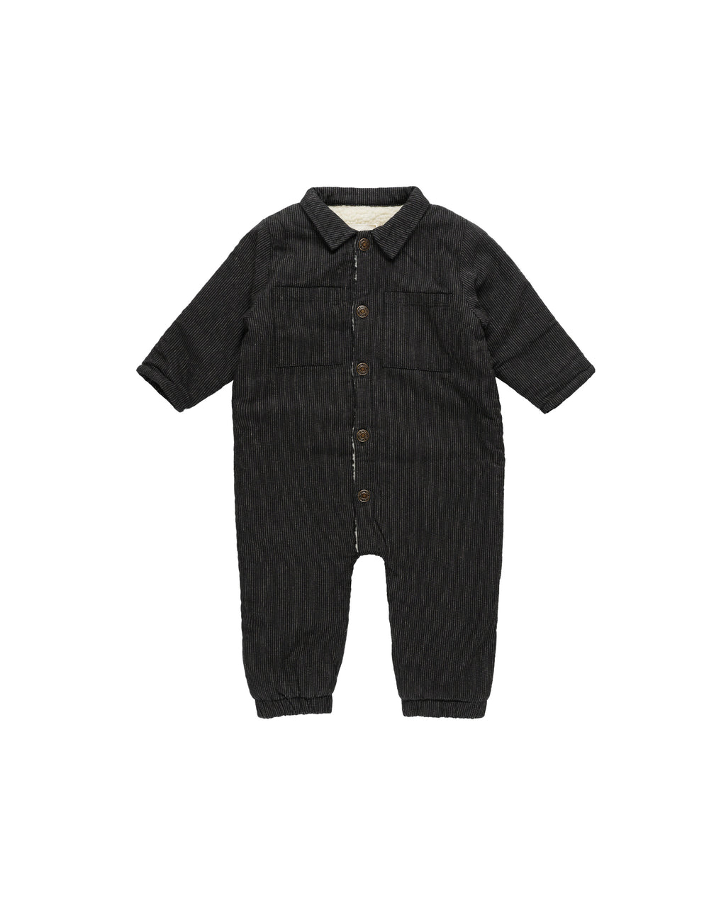 Rylee + Cru Baby Jumpsuit - Black Stripe