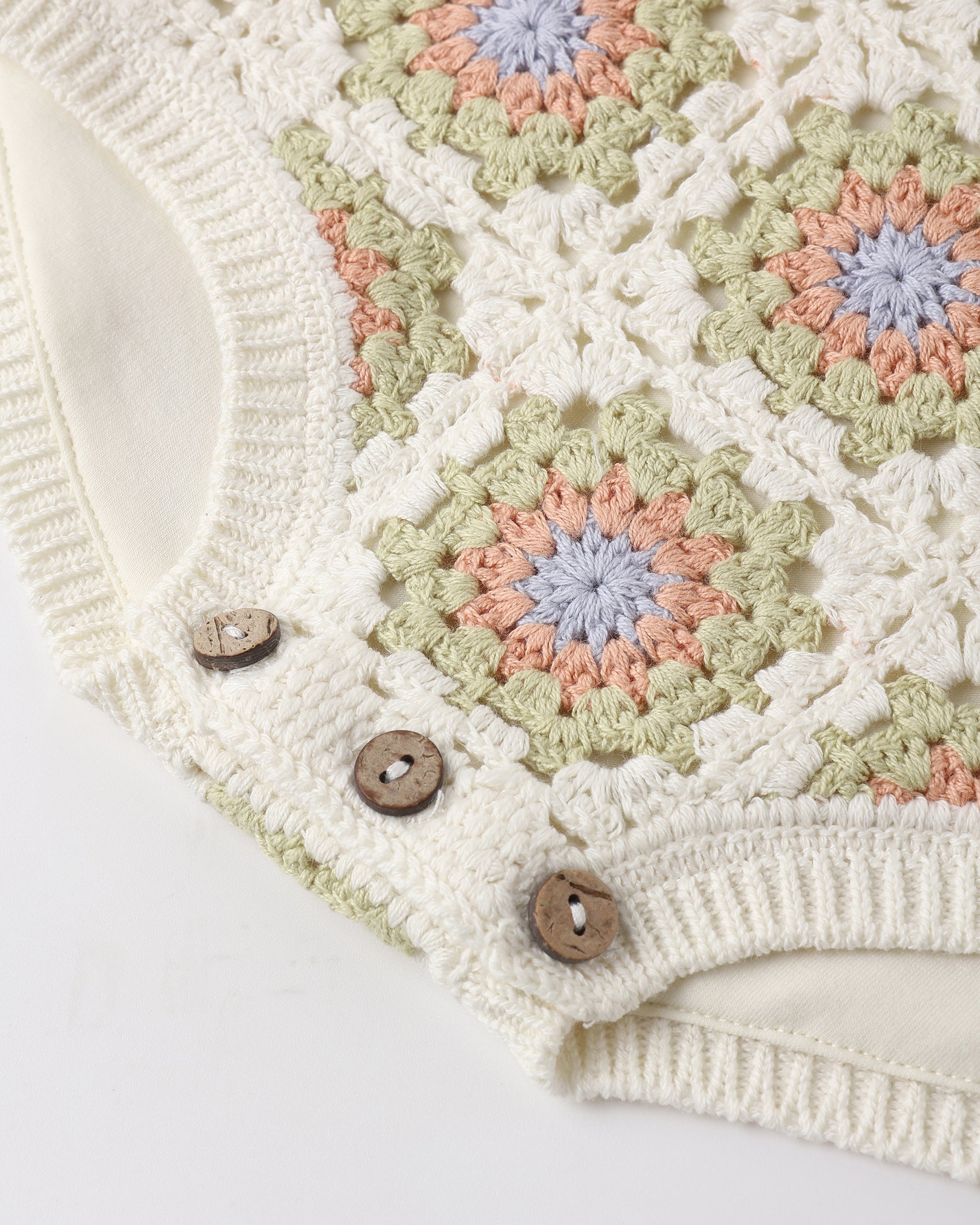 Rylee + Cru Crochet Romper - Citron Daisy Check
