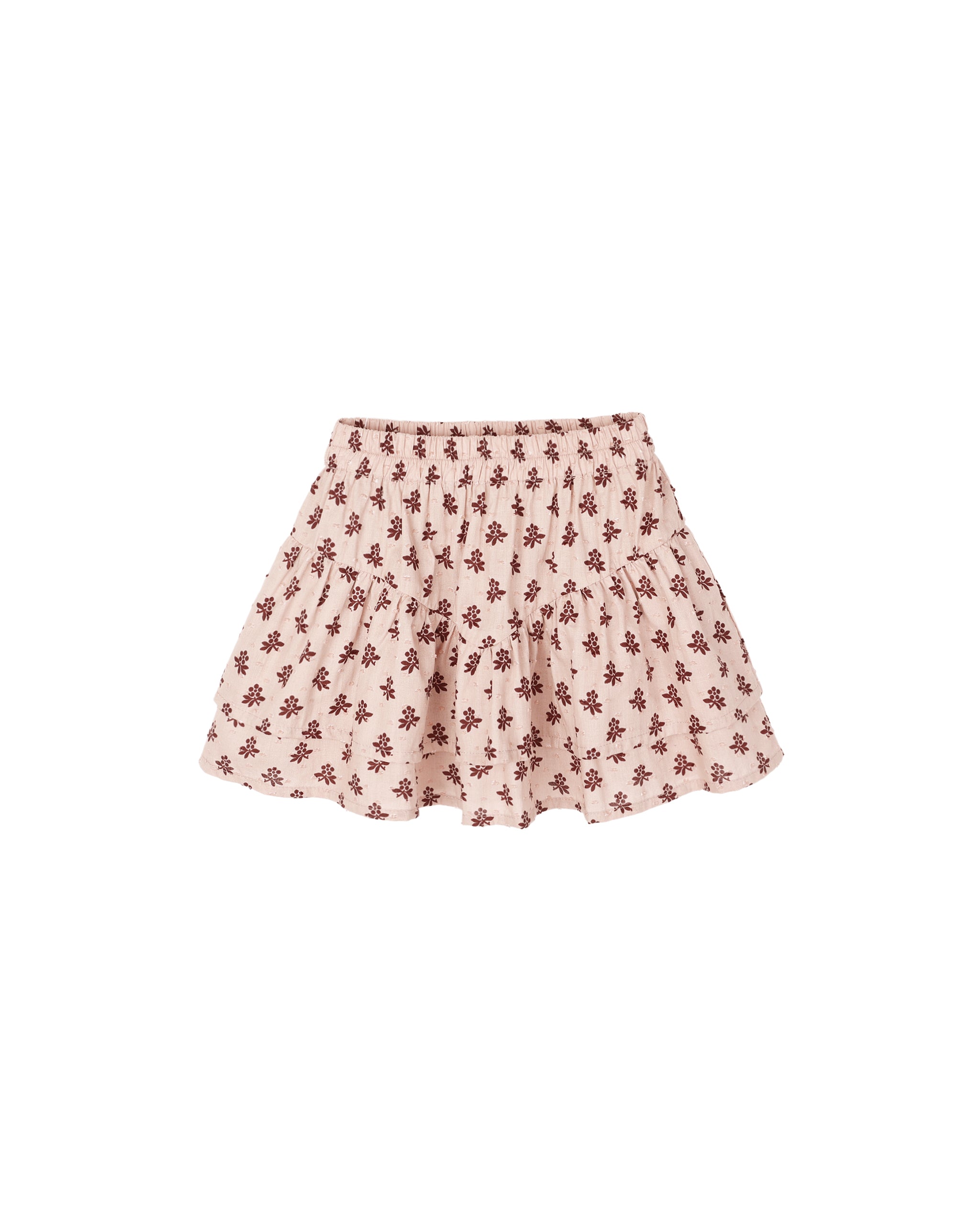 Rylee + Cru Tiered Mini Skirt - Blush Fleur