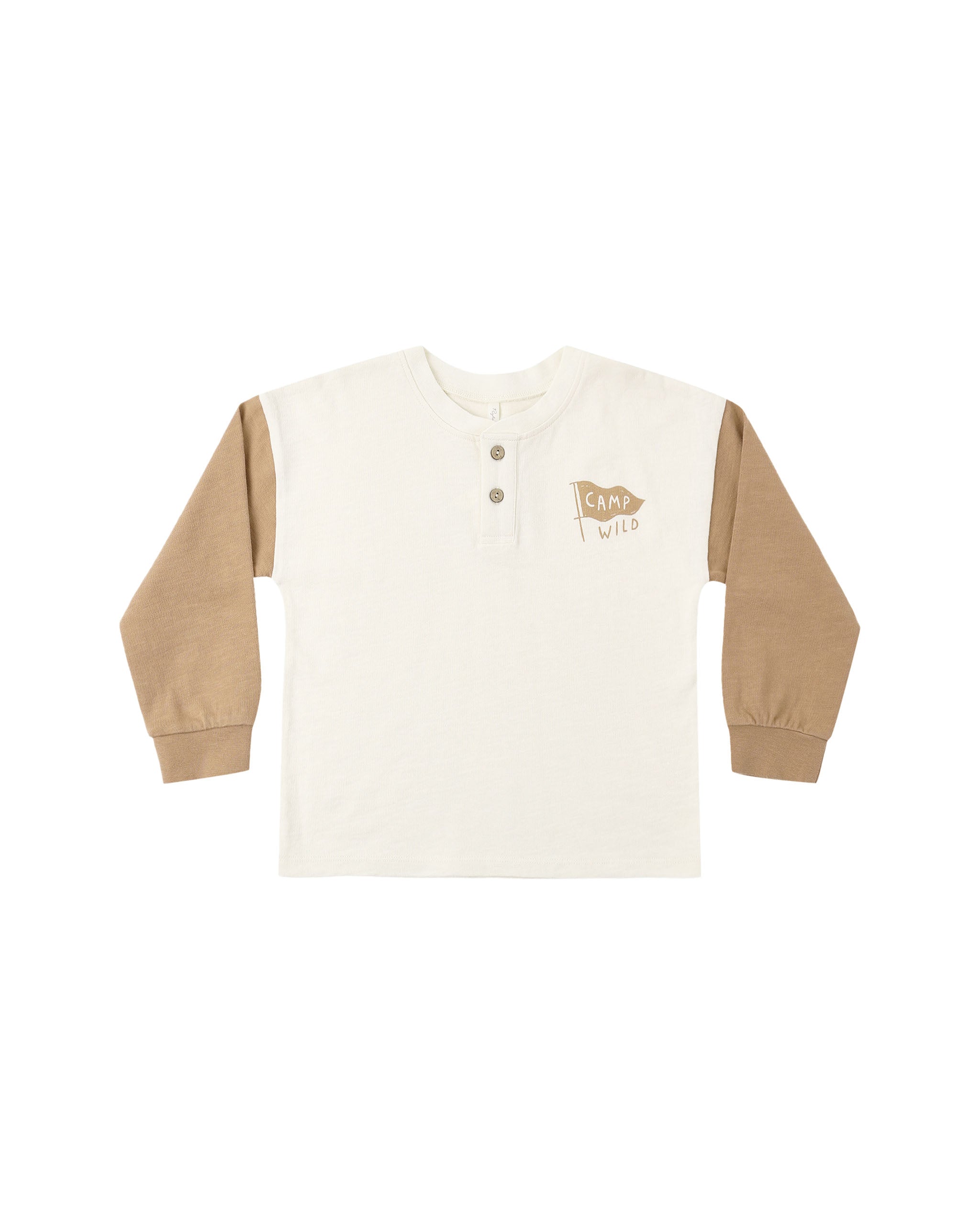 Rylee + Cru Relaxed Long Sleeve Henley - Camp Wild