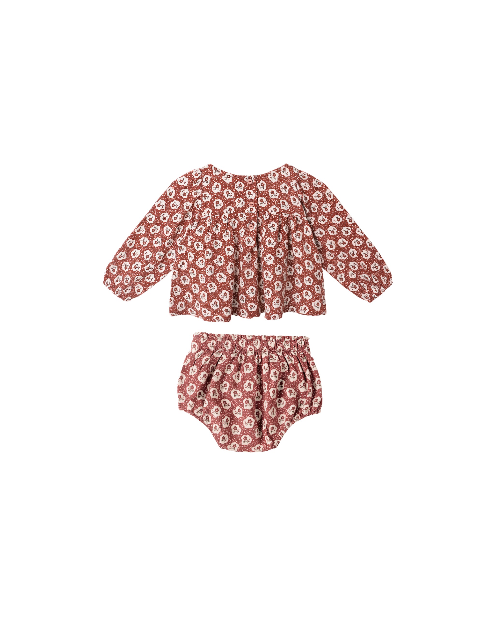Rylee + Cru Sophia Top + Bloomer Set - Ruby Fleur