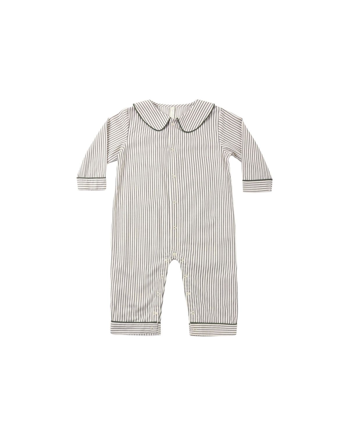 Rylee + Cru Baby Pajamas Romper - Evergreen Stripe