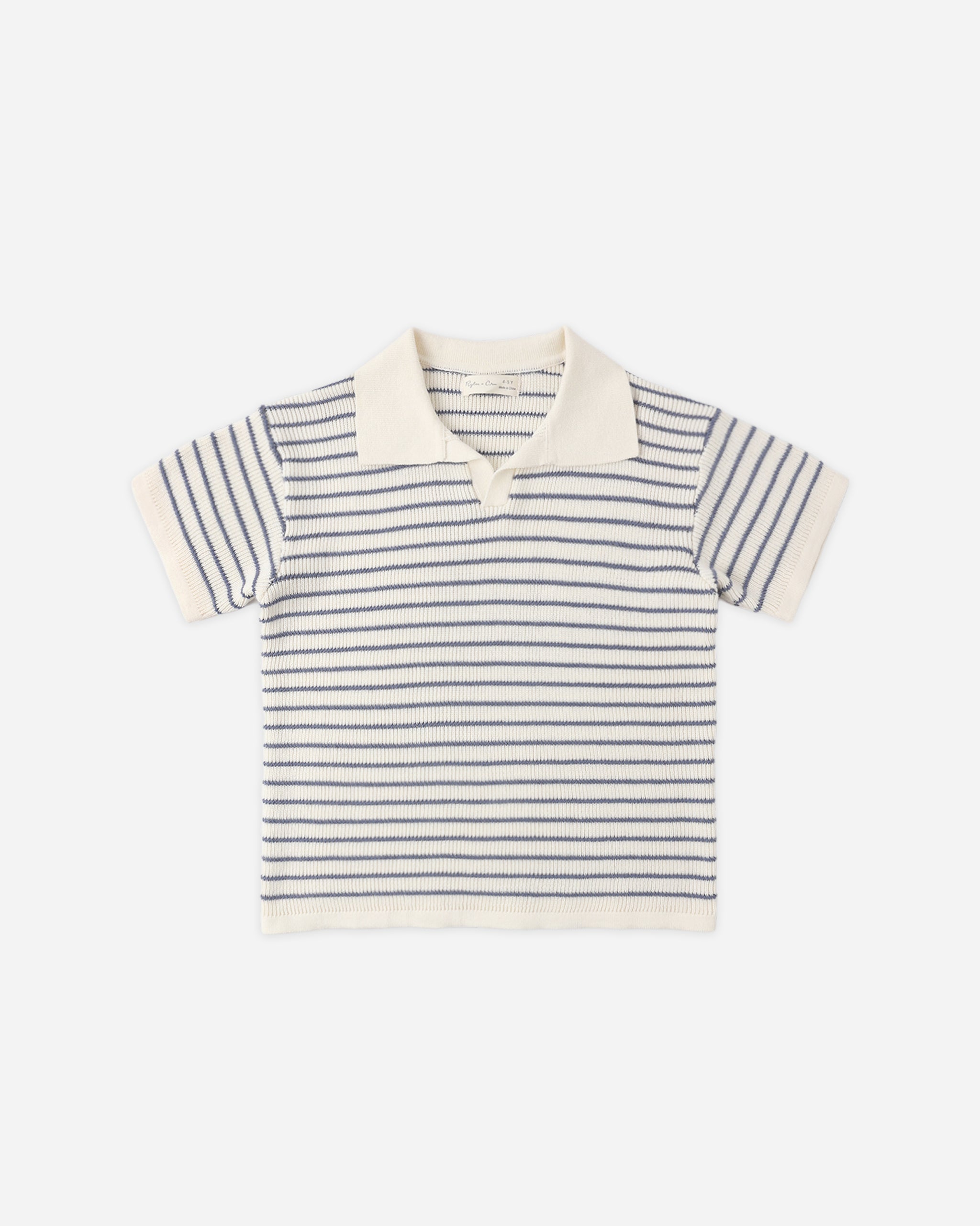 Rylee + Cru Chandler Knit Polo - Marine Stripe